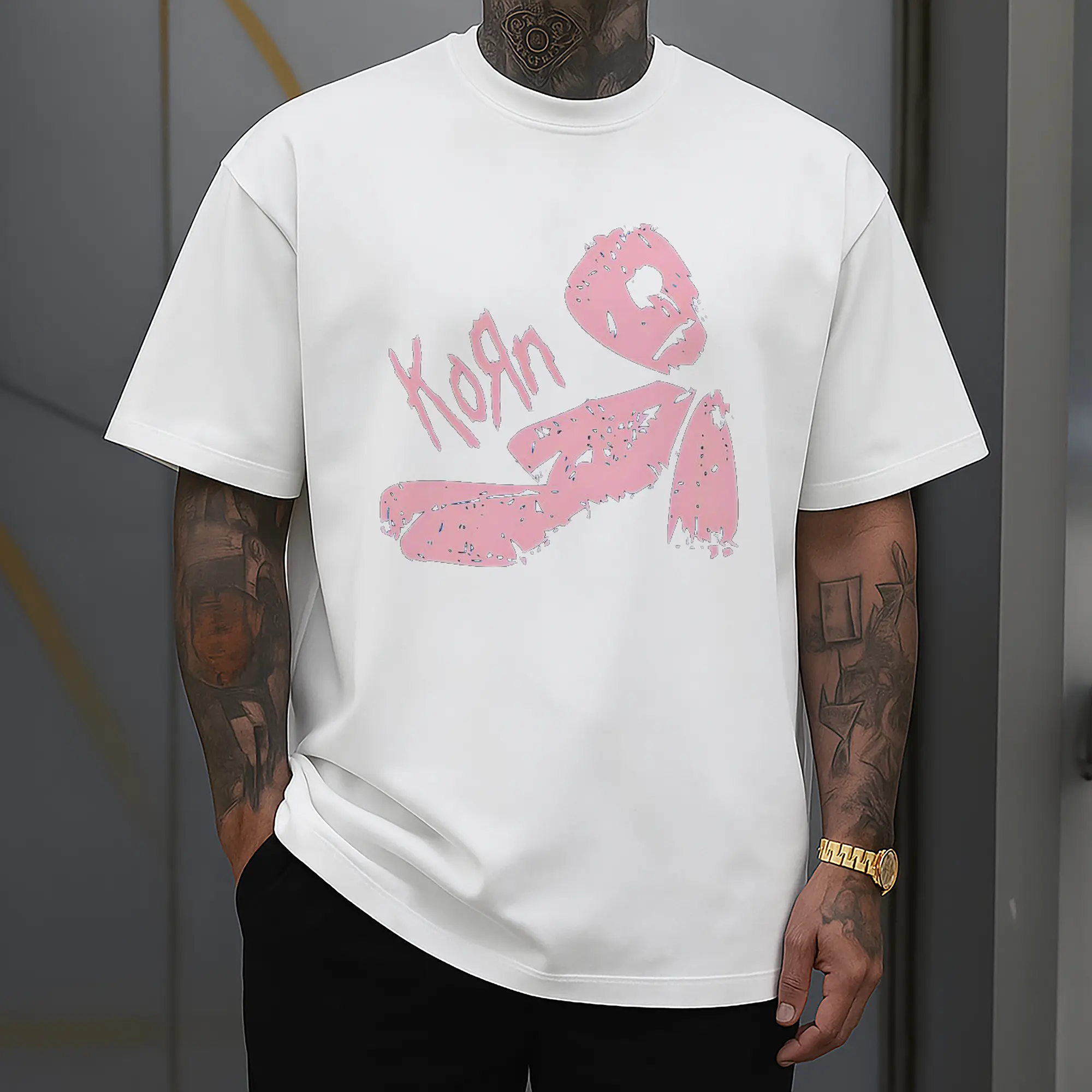 Korn Pink Doll Art DIY Shirt