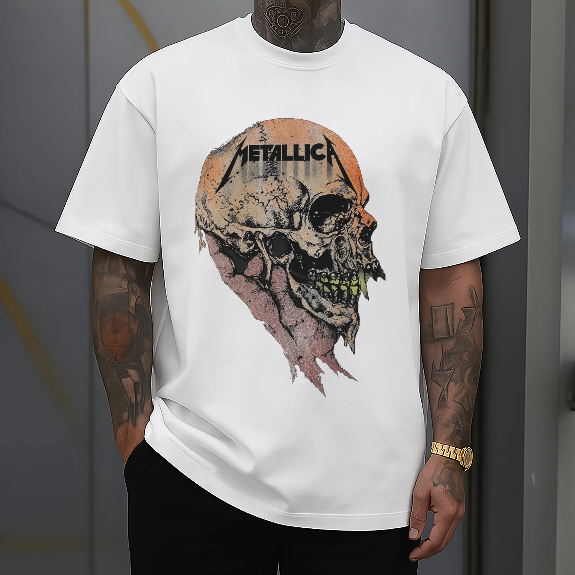 Metallica Dark Heavy Metal Skull DIY Shirt