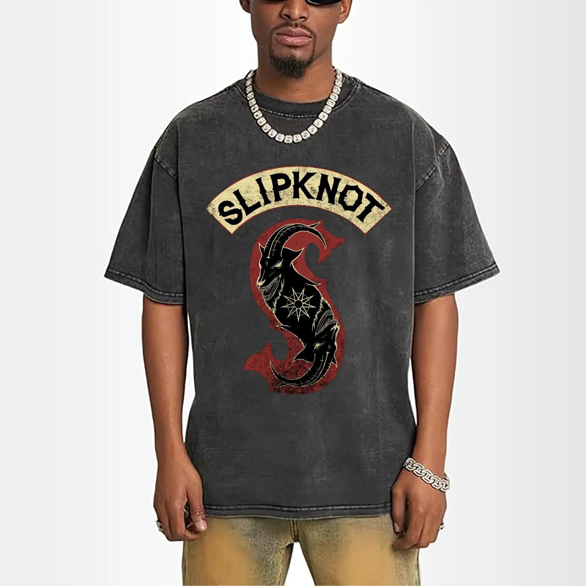 Slipknot Dark Goat Satanic Star Symbol DIY Shirt