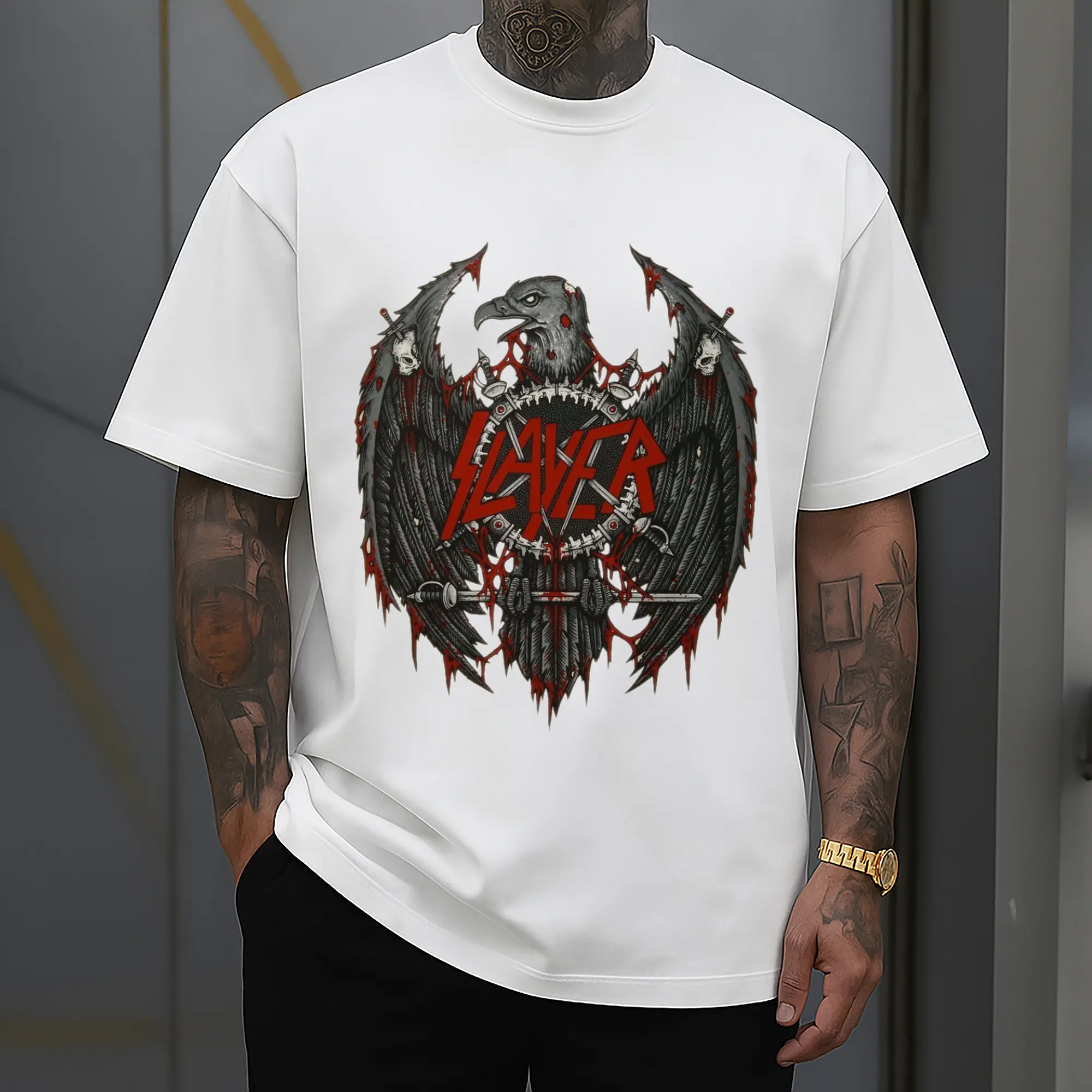 Slayer Thrash Metal Dark Eagle DIY Shirt