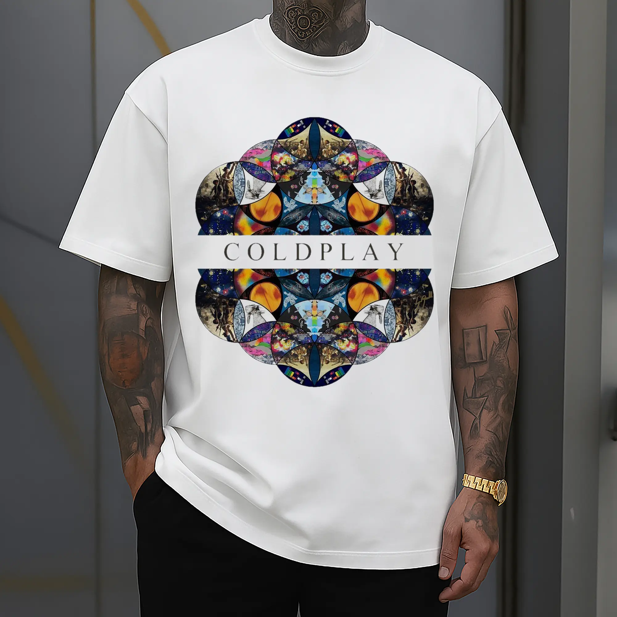 Coldplay Art Rock Symmetrical Collage DIY