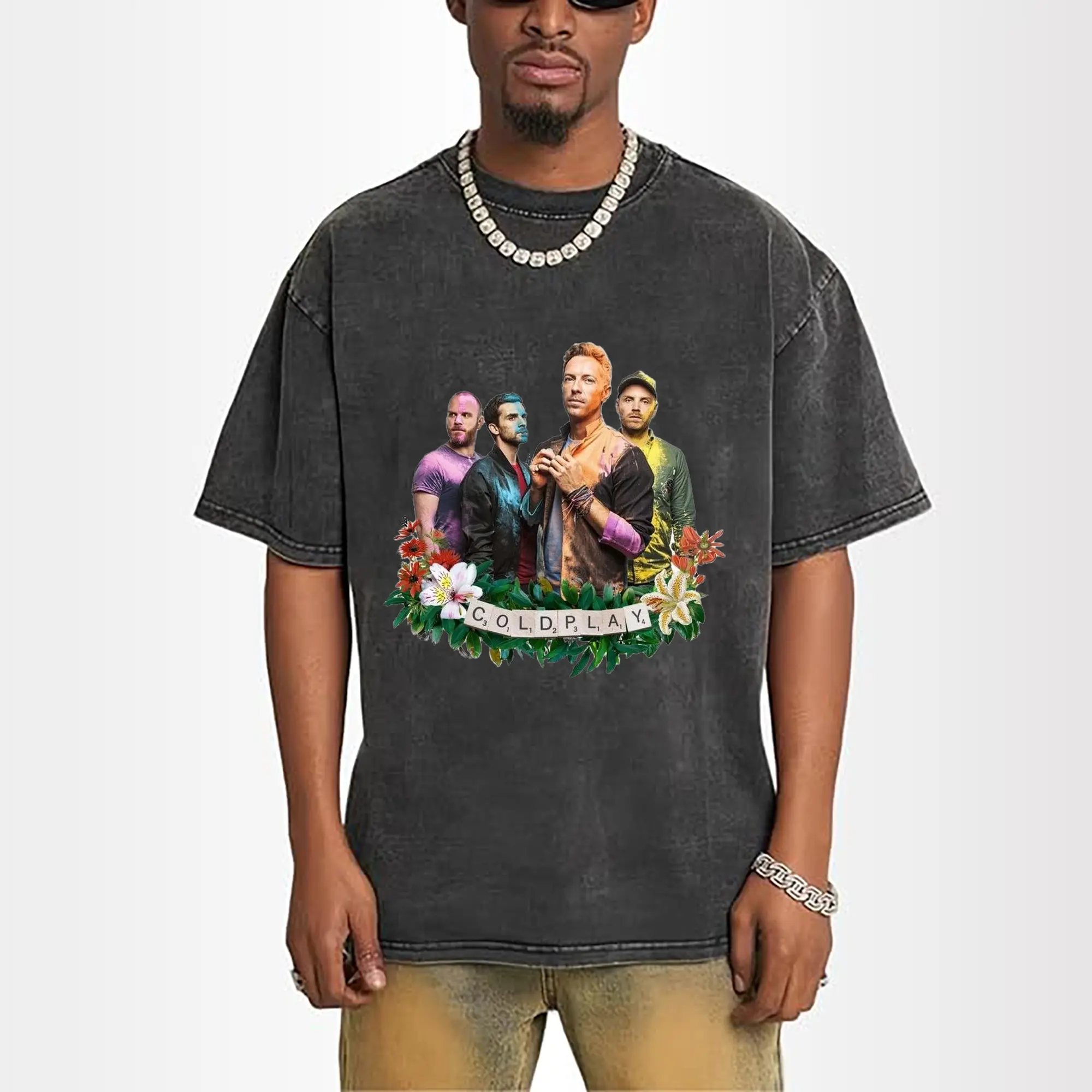 Coldplay Floral Art Rock DIY