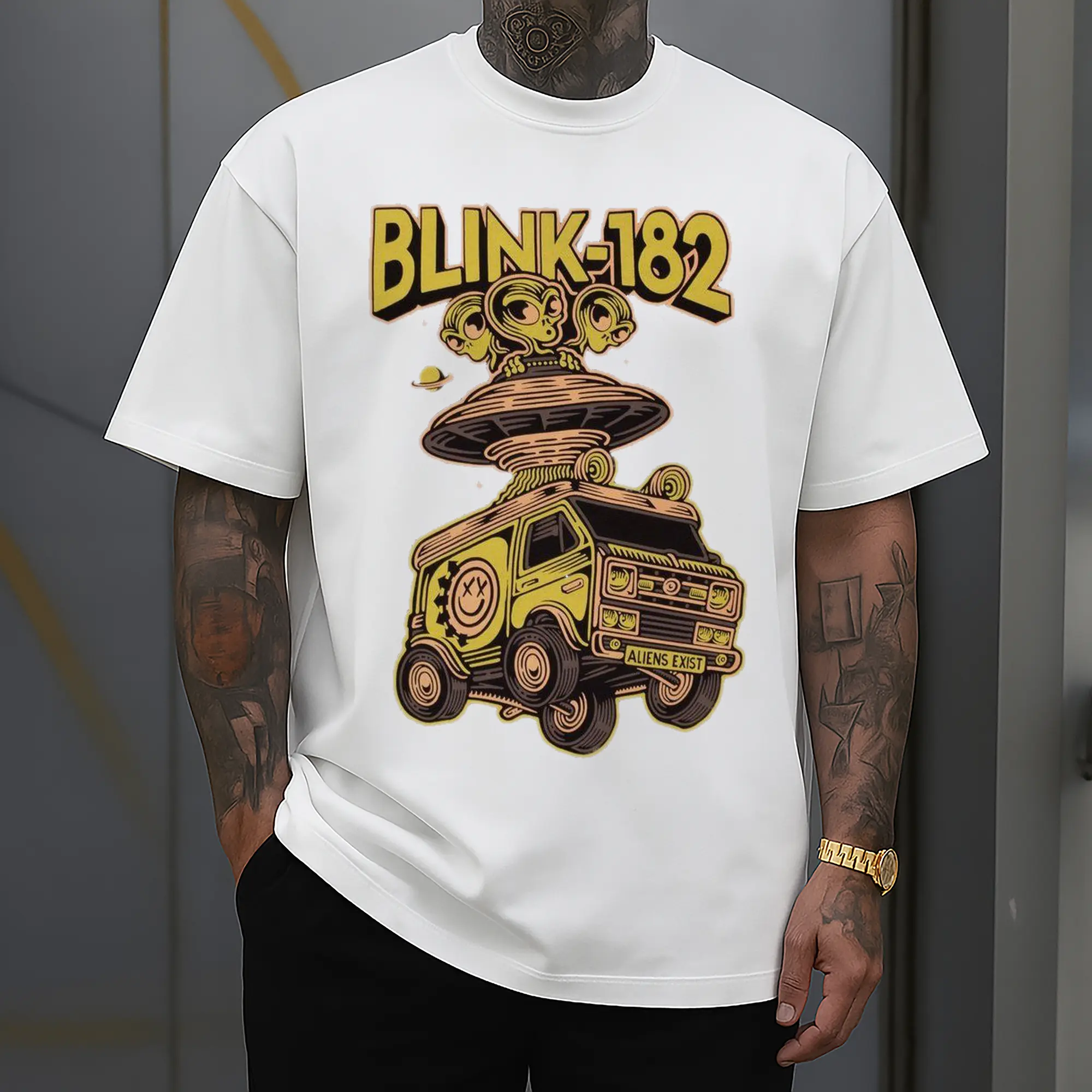 Blink-182 Retro Sci-Fi Alien Punk DIY