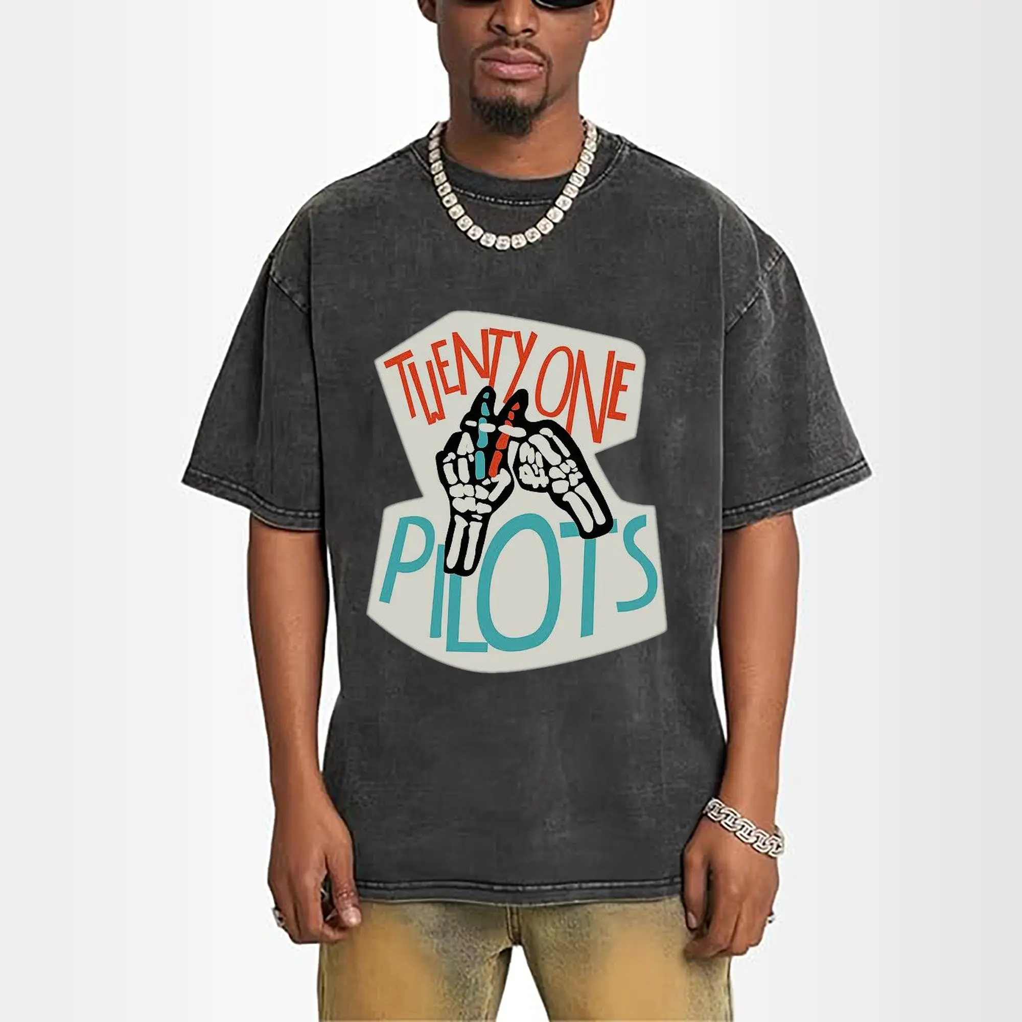 Twenty One Pilots Skeleton Hands Logo DIY