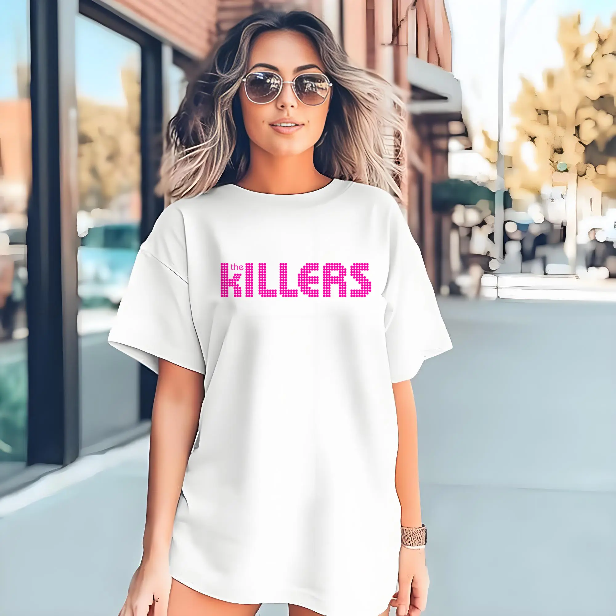 The Killers Pink pixel style Logo DIY