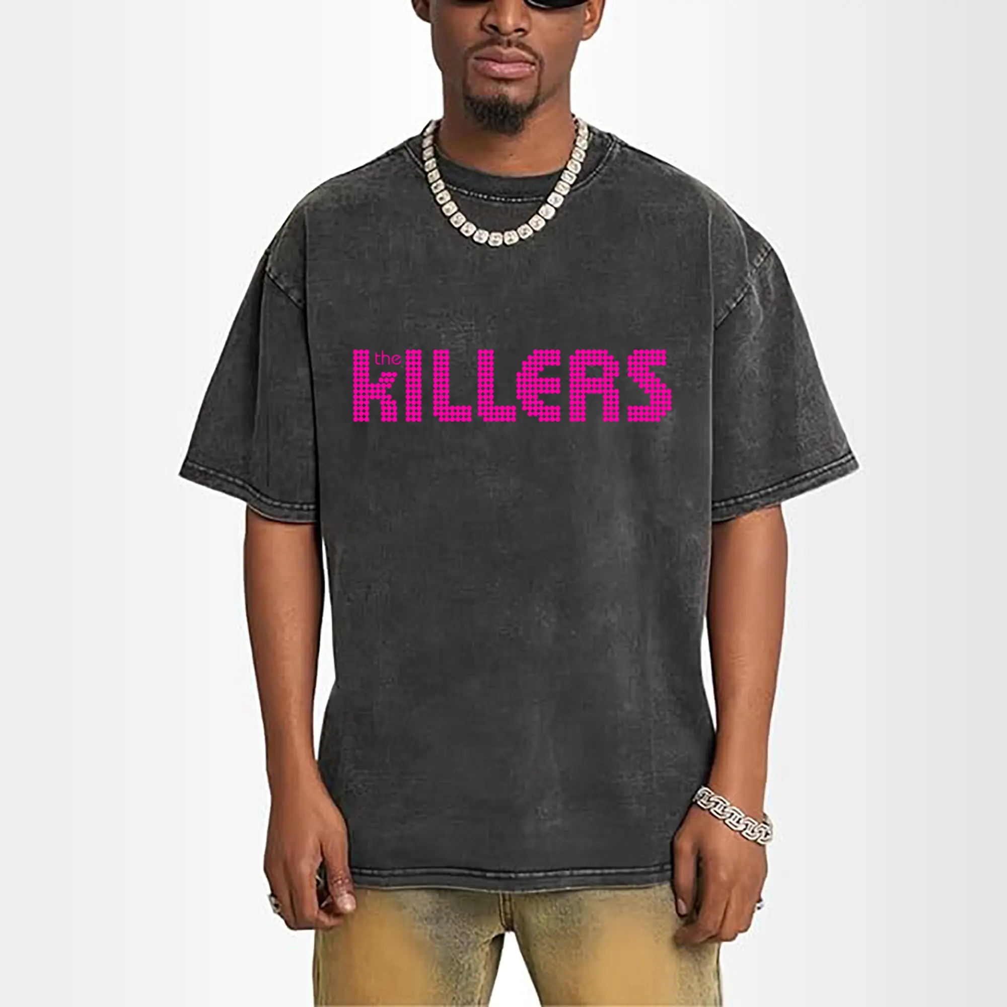 The Killers Pink pixel style Logo DIY