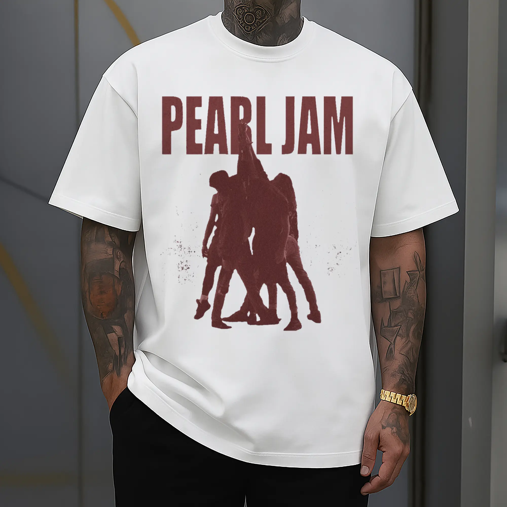 Pearl Jam Grunge Rock Band Silhouette DIY