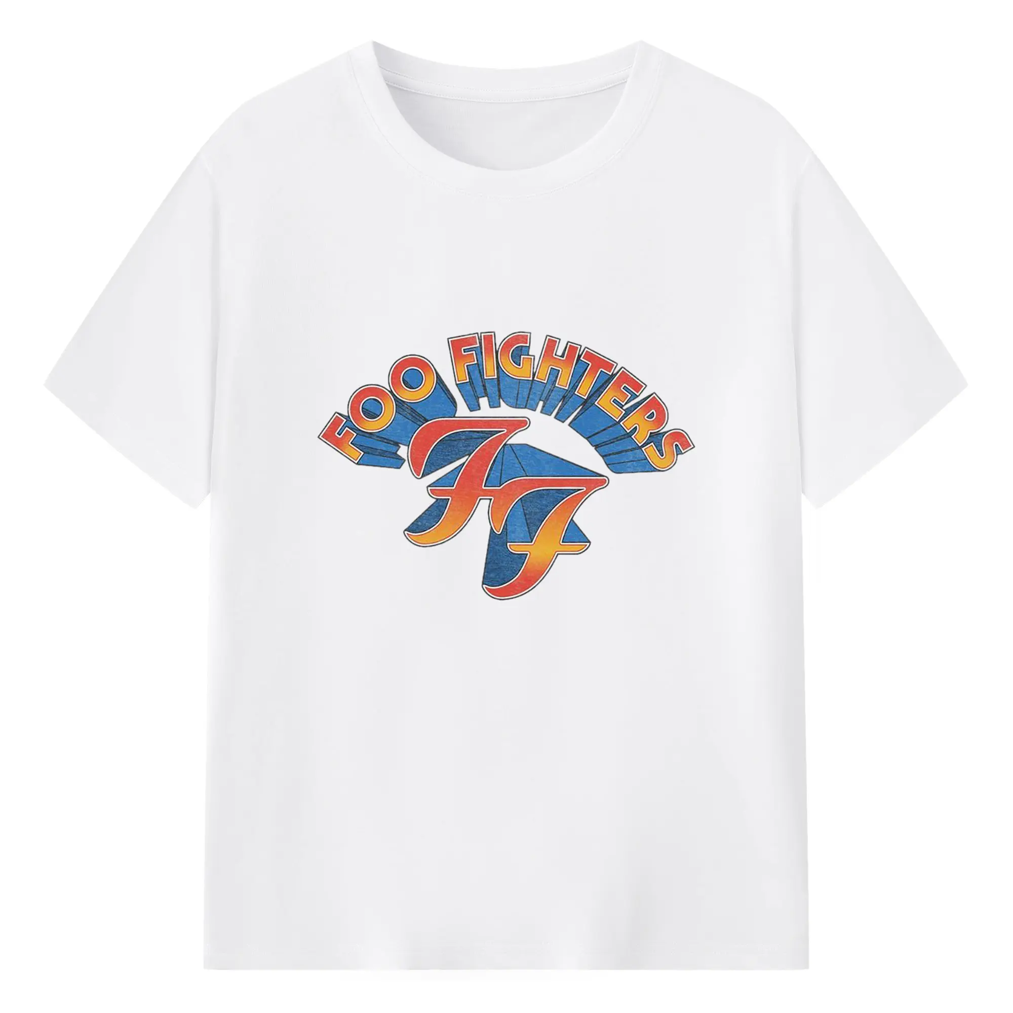 Foo Fighters Vintage Comic Rock DIY - 180g Cotton T-Shirt With Front Heat Transfer Print – Soft, Lightweight, Fitted Design – Comfortable Casual Wear For Sports & Everyday Use