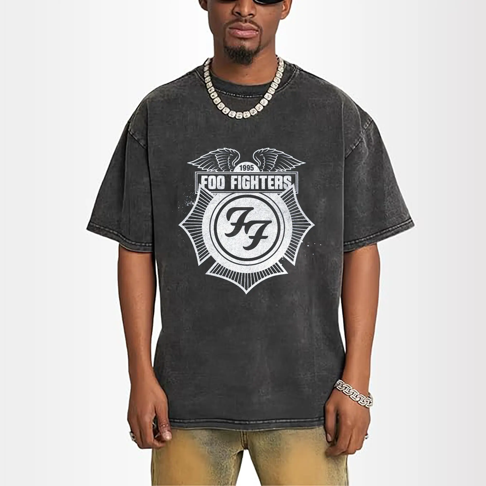 Foo Fighters Silver Badge Rock DIY