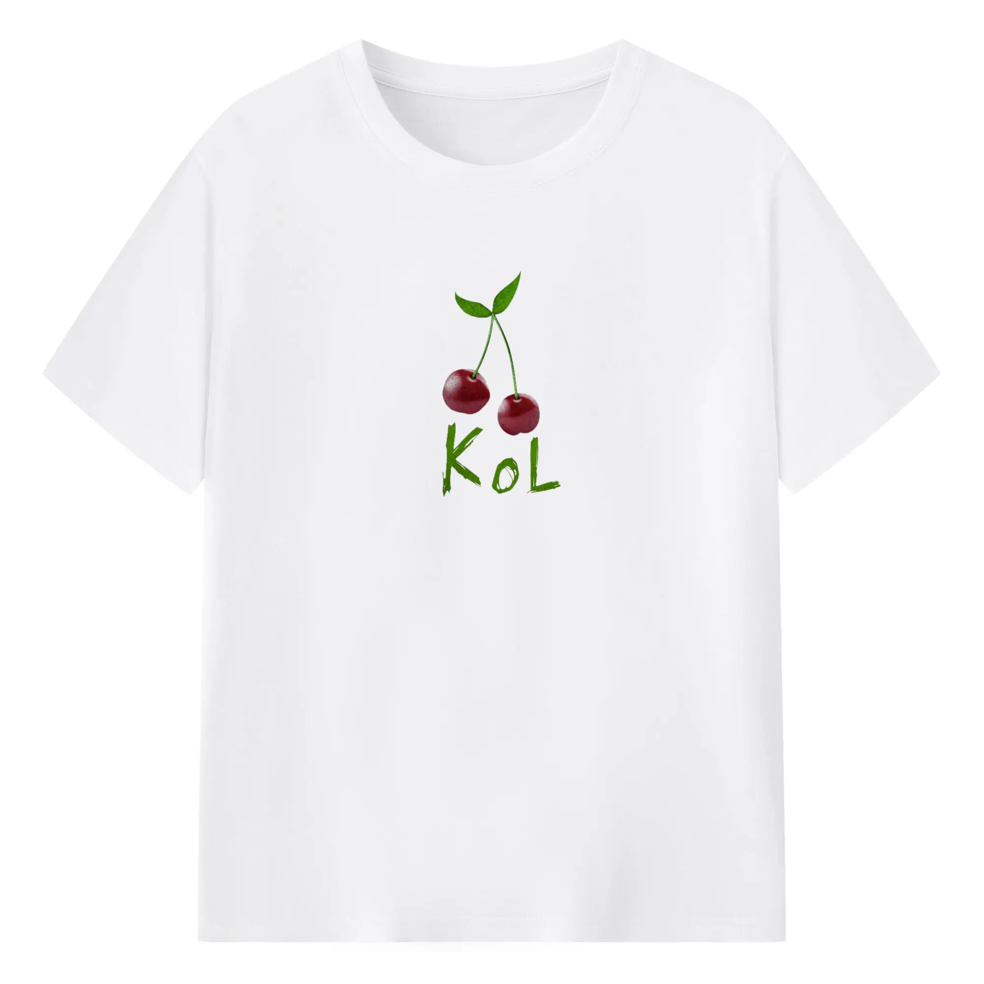 Kings of Leon Cherry Natural Style DIY - 180g Cotton T-Shirt With Front Heat Transfer Print – Soft, Lightweight, Fitted Design – Comfortable Casual Wear For Sports & Everyday Use