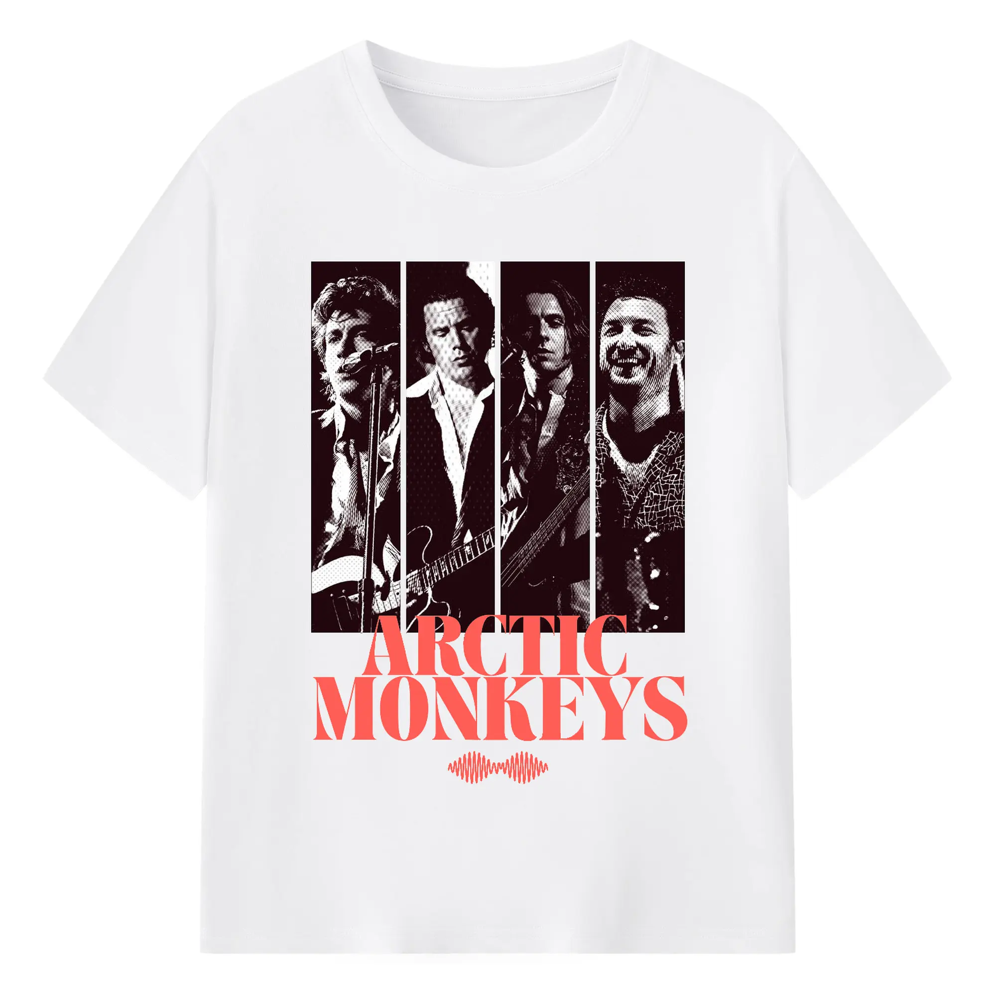 Arctic Monkeys Indie Rock Vintage Band DIY - 180g Cotton T-Shirt With Front Heat Transfer Print – Soft, Lightweight, Fitted Design – Comfortable Casual Wear For Sports & Everyday Use