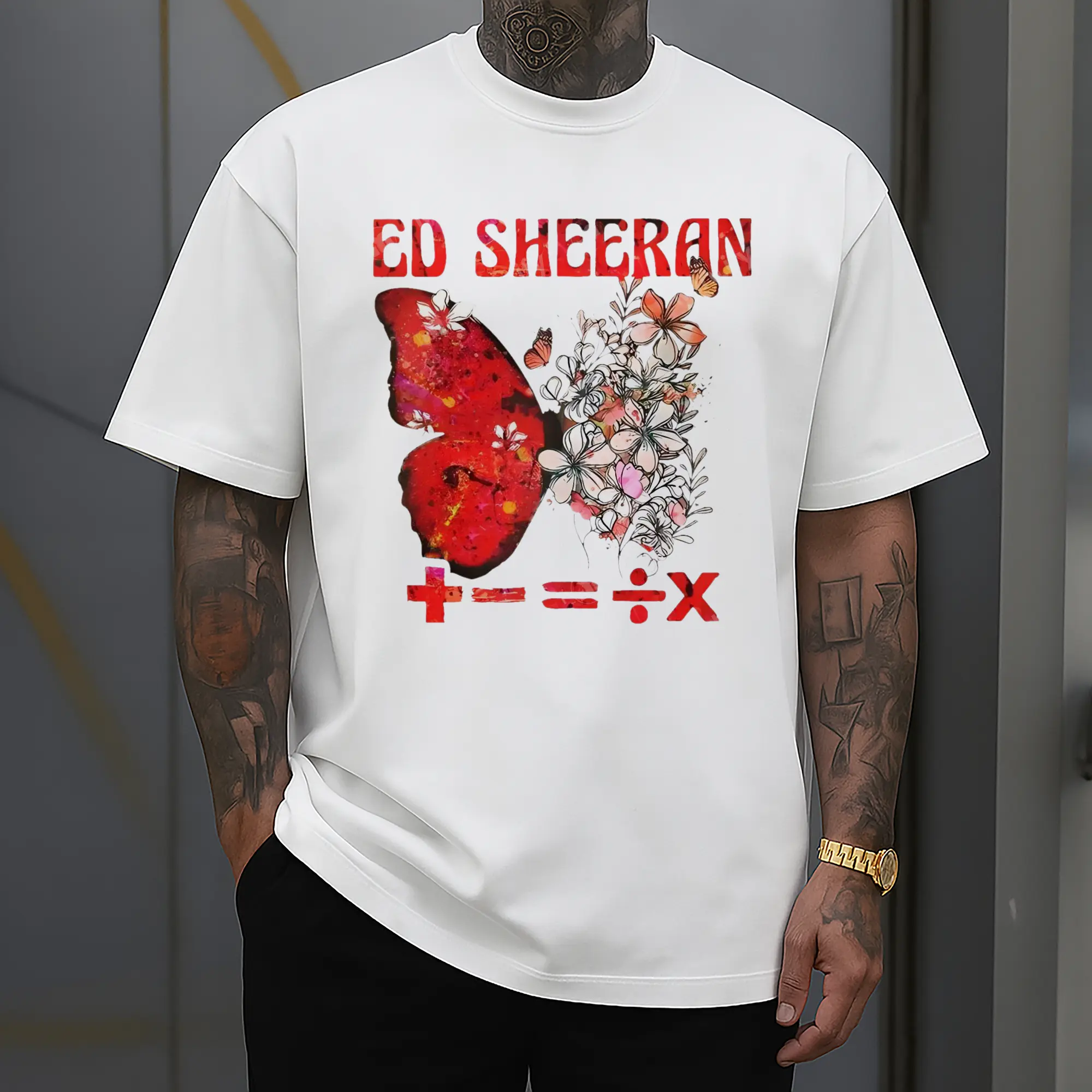 Ed Sheeran Pop Music Floral Butterfly DIY