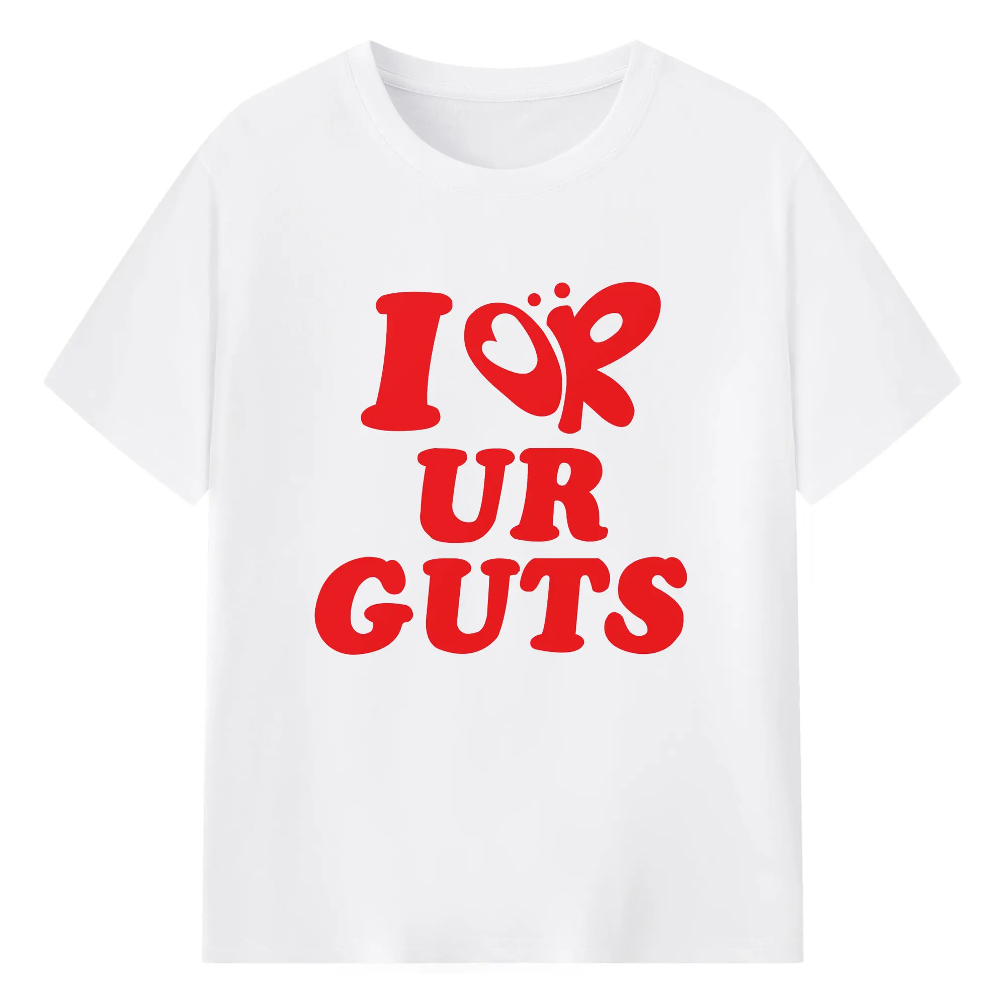 Olivia Rodrigo “I ❤️ UR GUTS” DIY - 180g Cotton T-Shirt With Front Heat Transfer Print – Soft, Lightweight, Fitted Design – Comfortable Casual Wear For Sports & Everyday Use