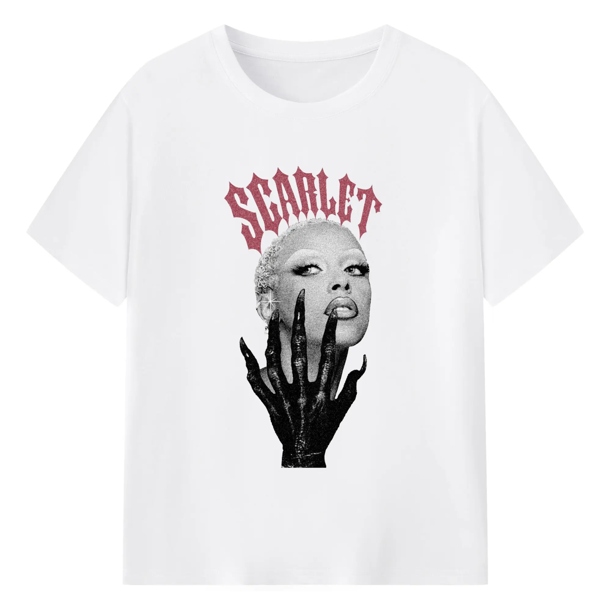 Doja Cat Dark Gothic Style DIY - 180g Cotton T-Shirt With Front Heat Transfer Print – Soft, Lightweight, Fitted Design – Comfortable Casual Wear For Sports & Everyday Use