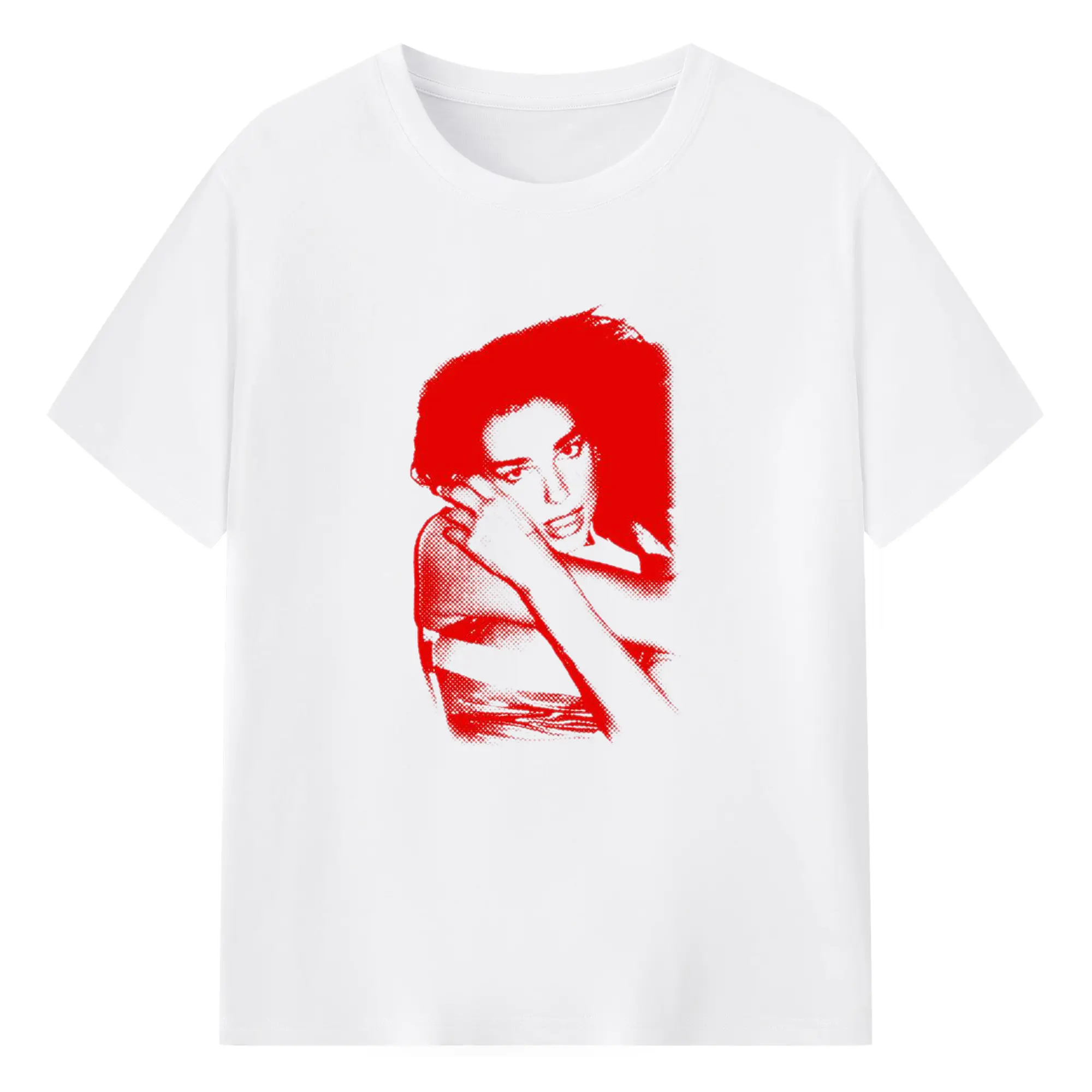 Dua Lipa Red Pop Art DIY - 180g Cotton T-Shirt With Front Heat Transfer Print – Soft, Lightweight, Fitted Design – Comfortable Casual Wear For Sports & Everyday Use