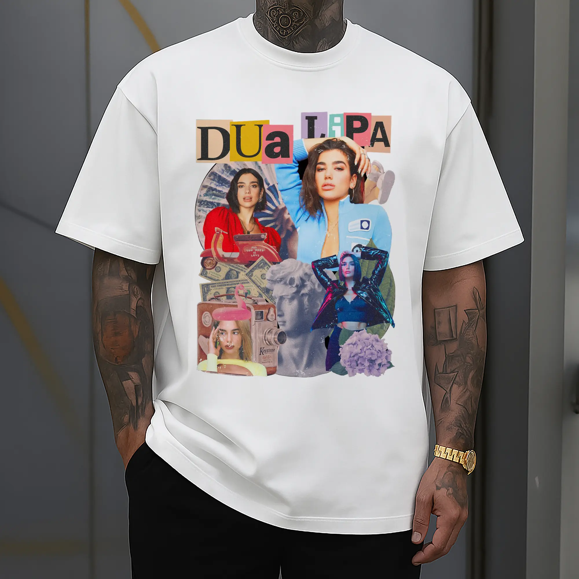 Dua Lipa Vintage Collage Pop Music DIY