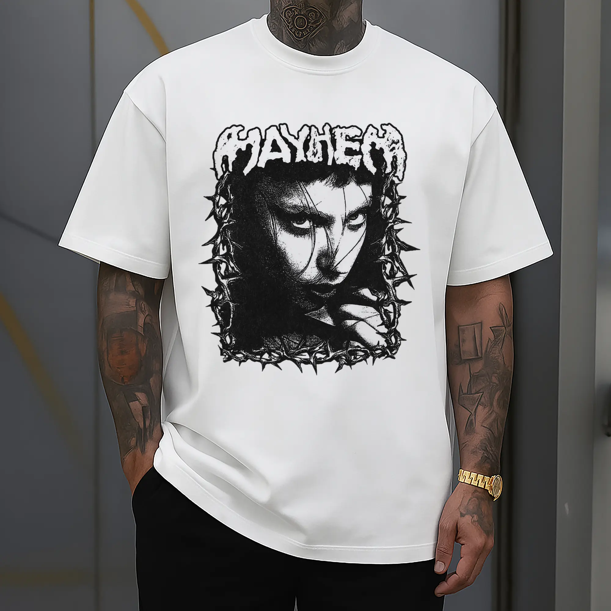 Lady Gaga “MAYHEM” Thorn Border  Art DIY