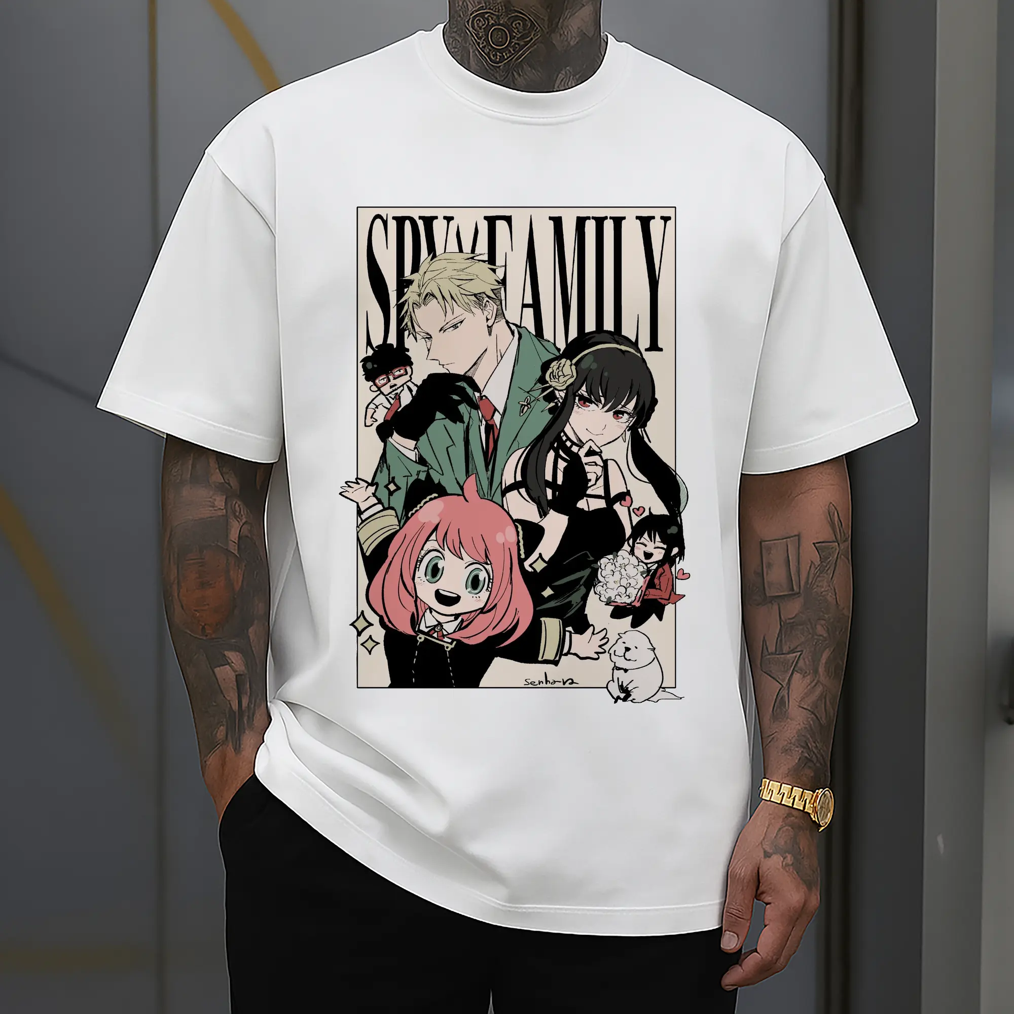 Spy×Family Retro Forger Family Group DIY Shirt