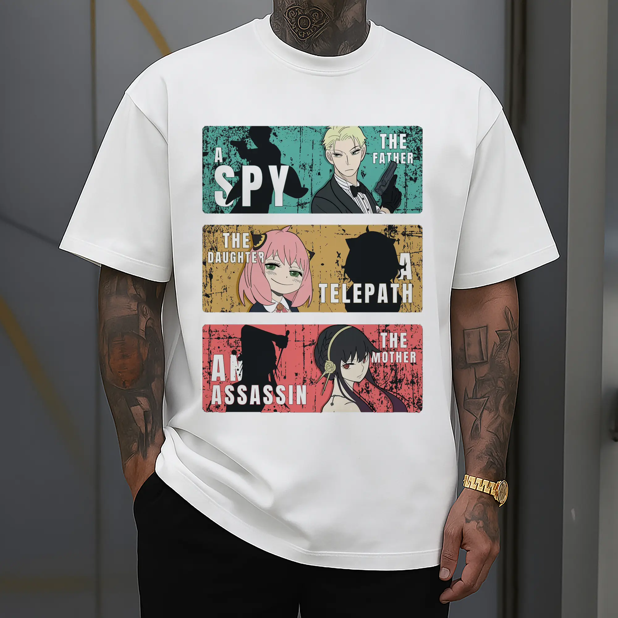 Spy×Family Forger Family Retro Style DIY Shirt