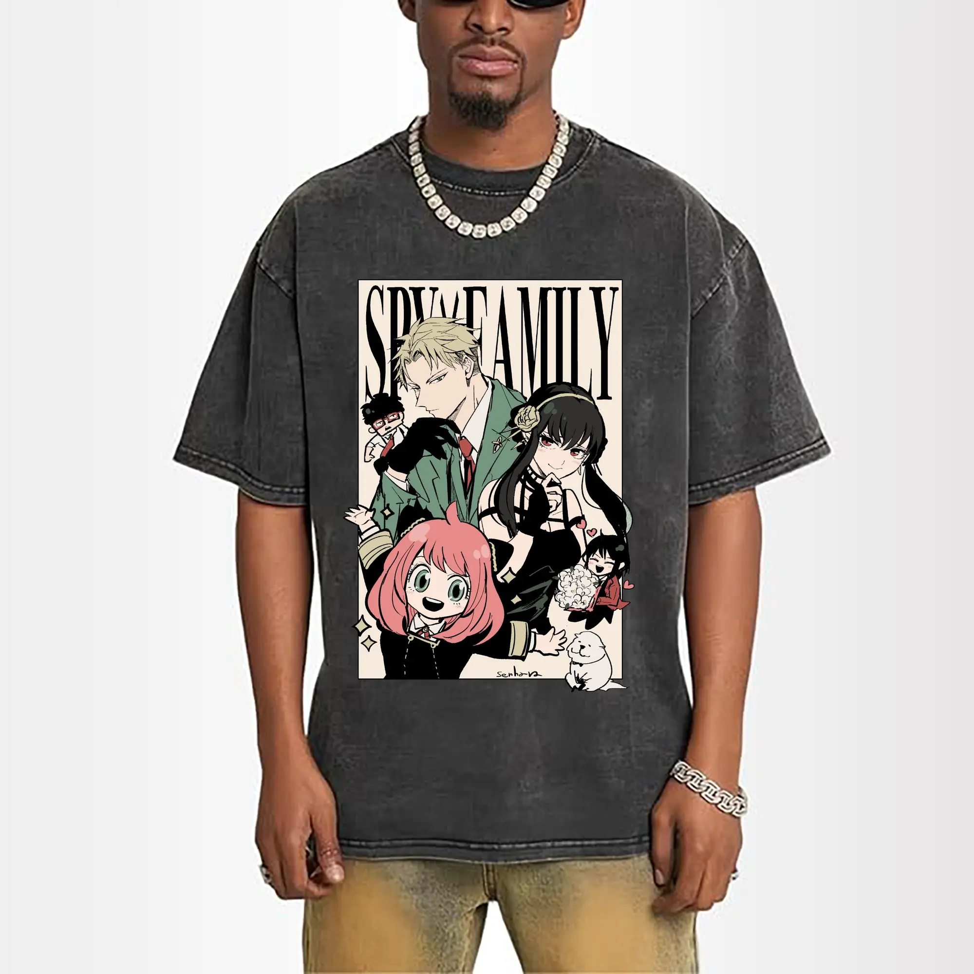 Spy×Family Retro Forger Family Group DIY Shirt