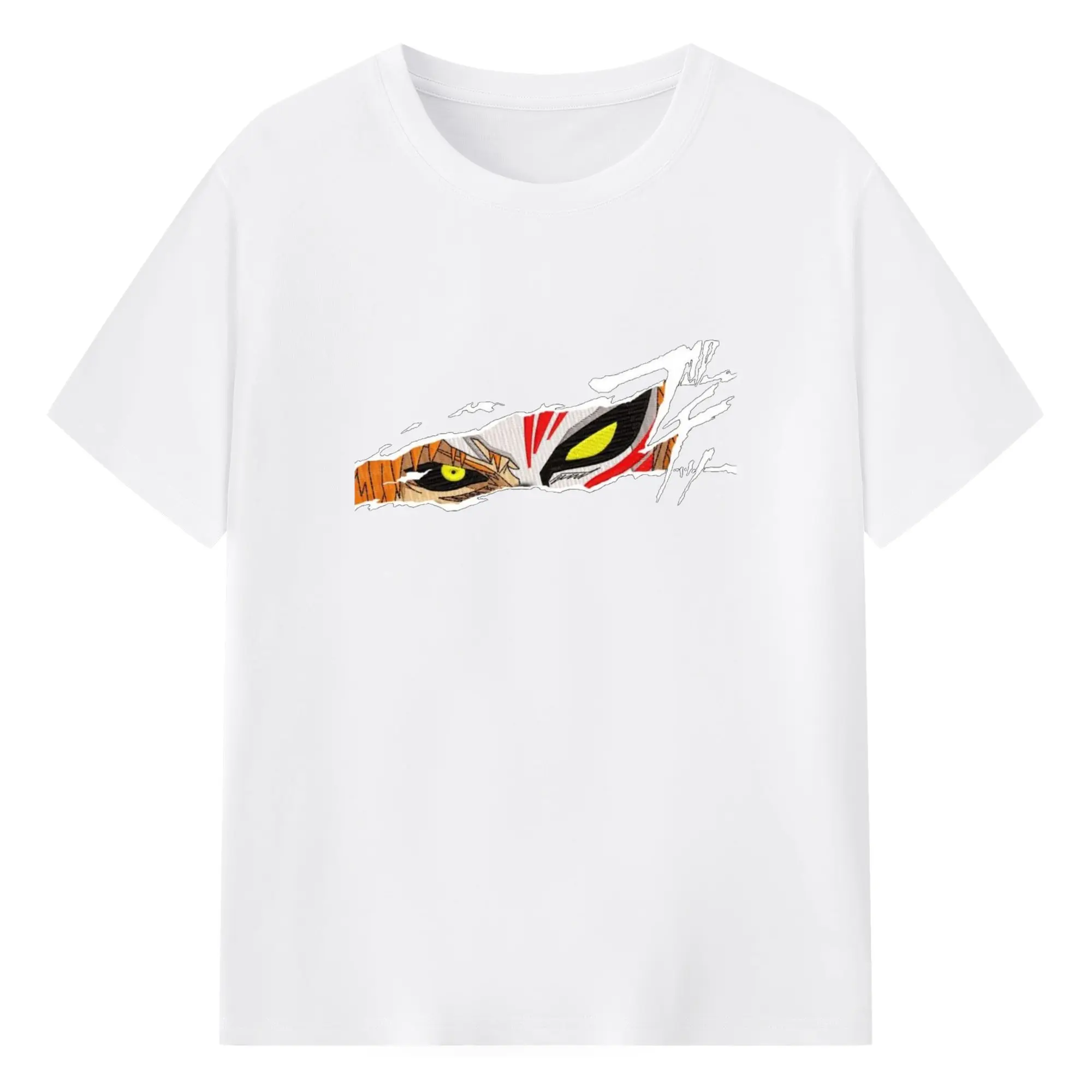 BLEACH Ichigo Hollow Fusion Trendy DIY - 180g Cotton T-Shirt With Front Heat Transfer Print – Soft, Lightweight, Fitted Design – Comfortable Casual Wear For Sports & Everyday Use