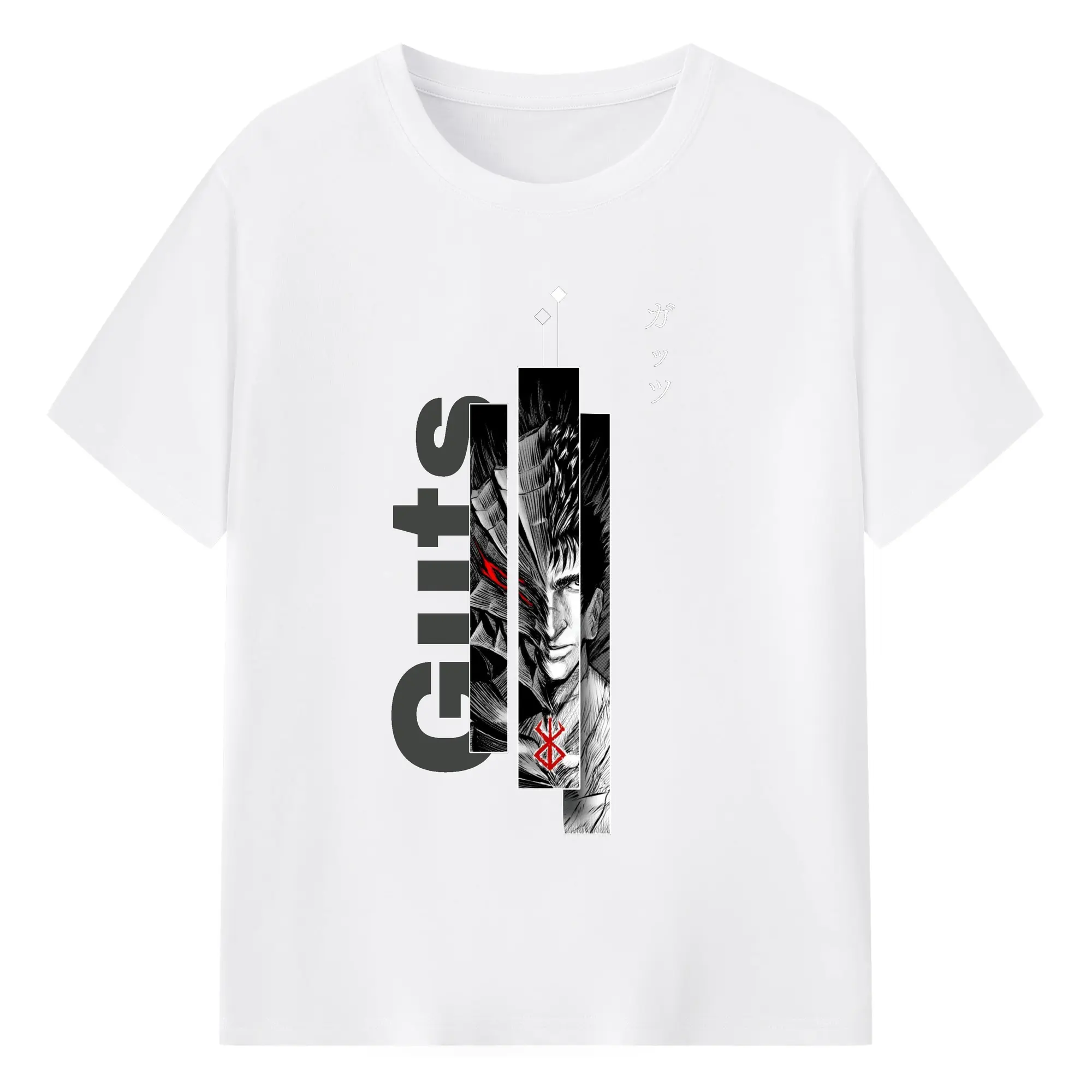 Berserk Guts Dark Fantasy DIY - 180g Cotton T-Shirt With Front Heat Transfer Print – Soft, Lightweight, Fitted Design – Comfortable Casual Wear For Sports & Everyday Use