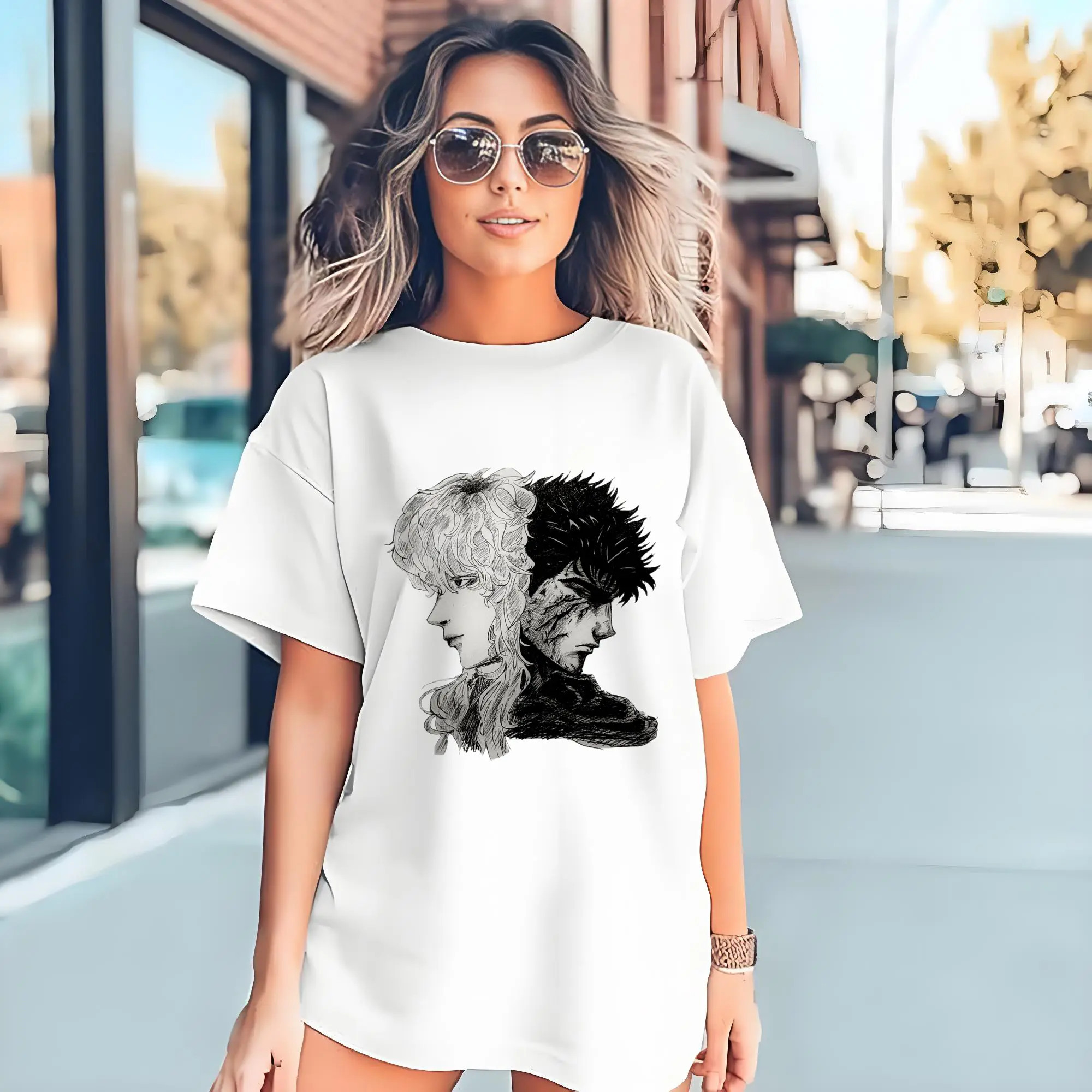 Berserk Griffith & Guts Black White DIY