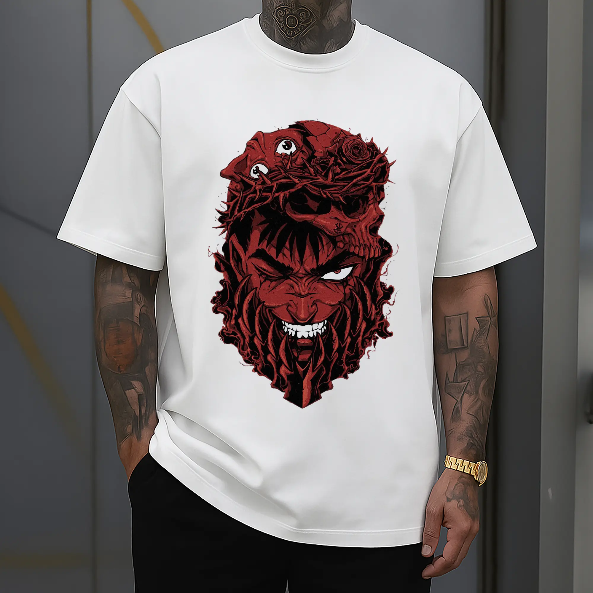 Berserk Guts Dark Fantasy Gothic Red Art DIY