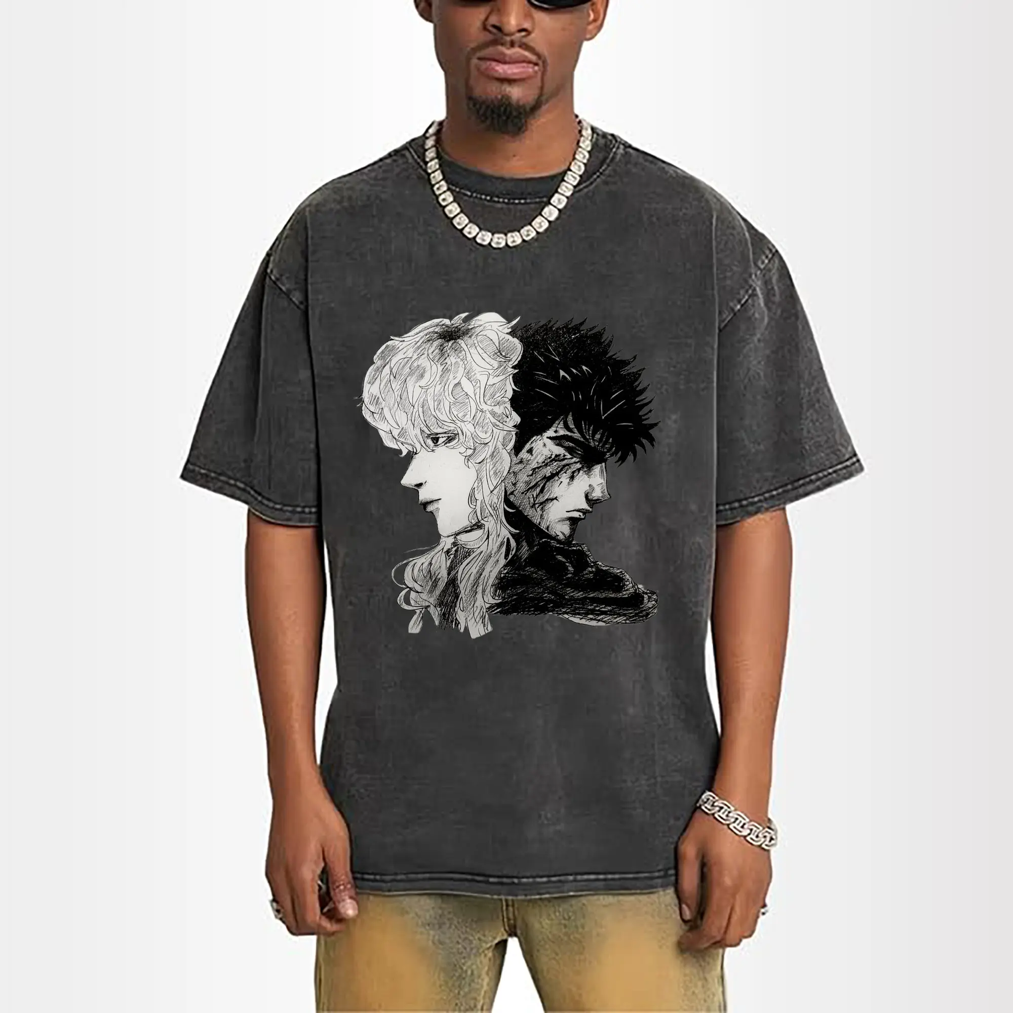 Berserk Griffith & Guts Black White DIY