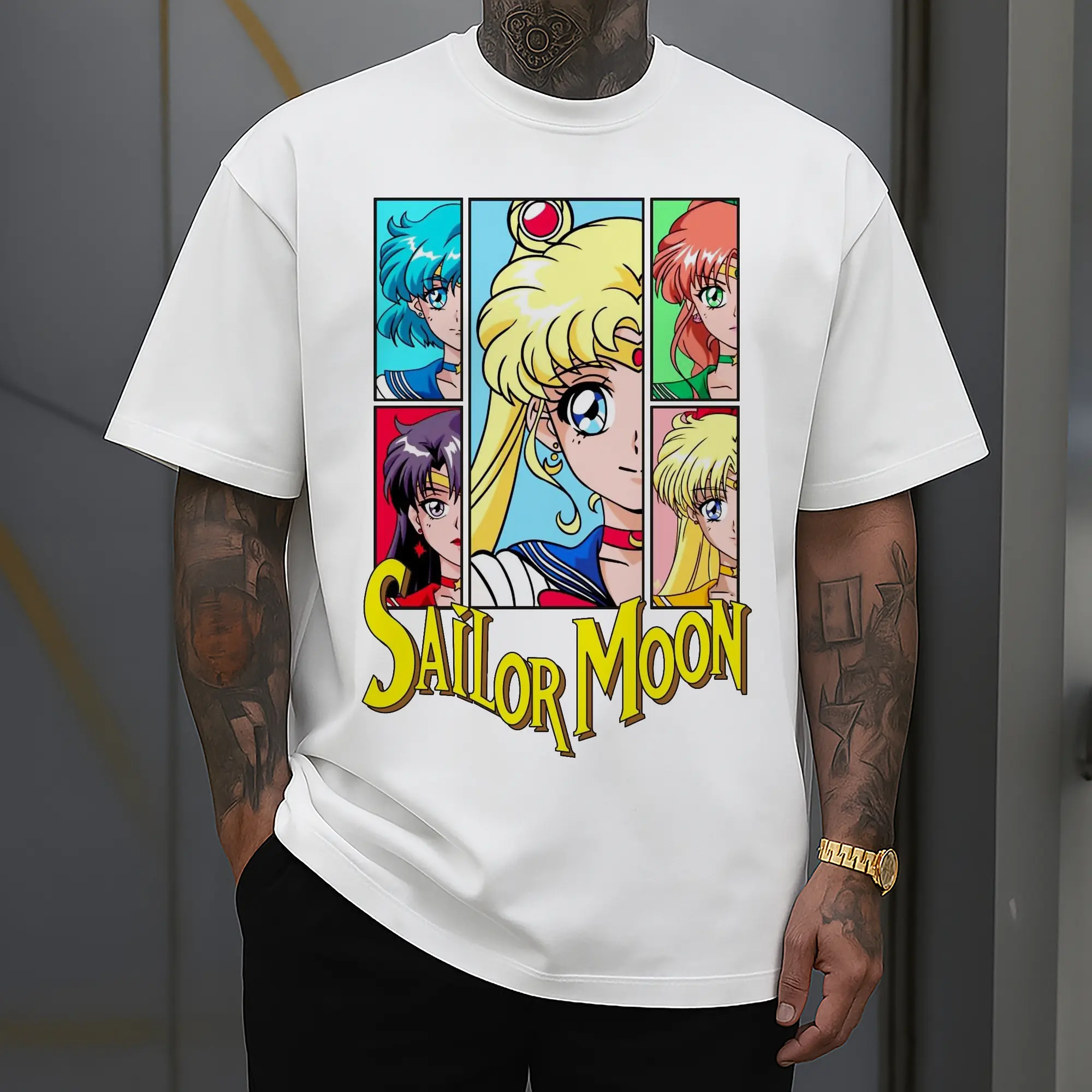 Sailor Moon Group Characters Classic Anime DIY Shirt