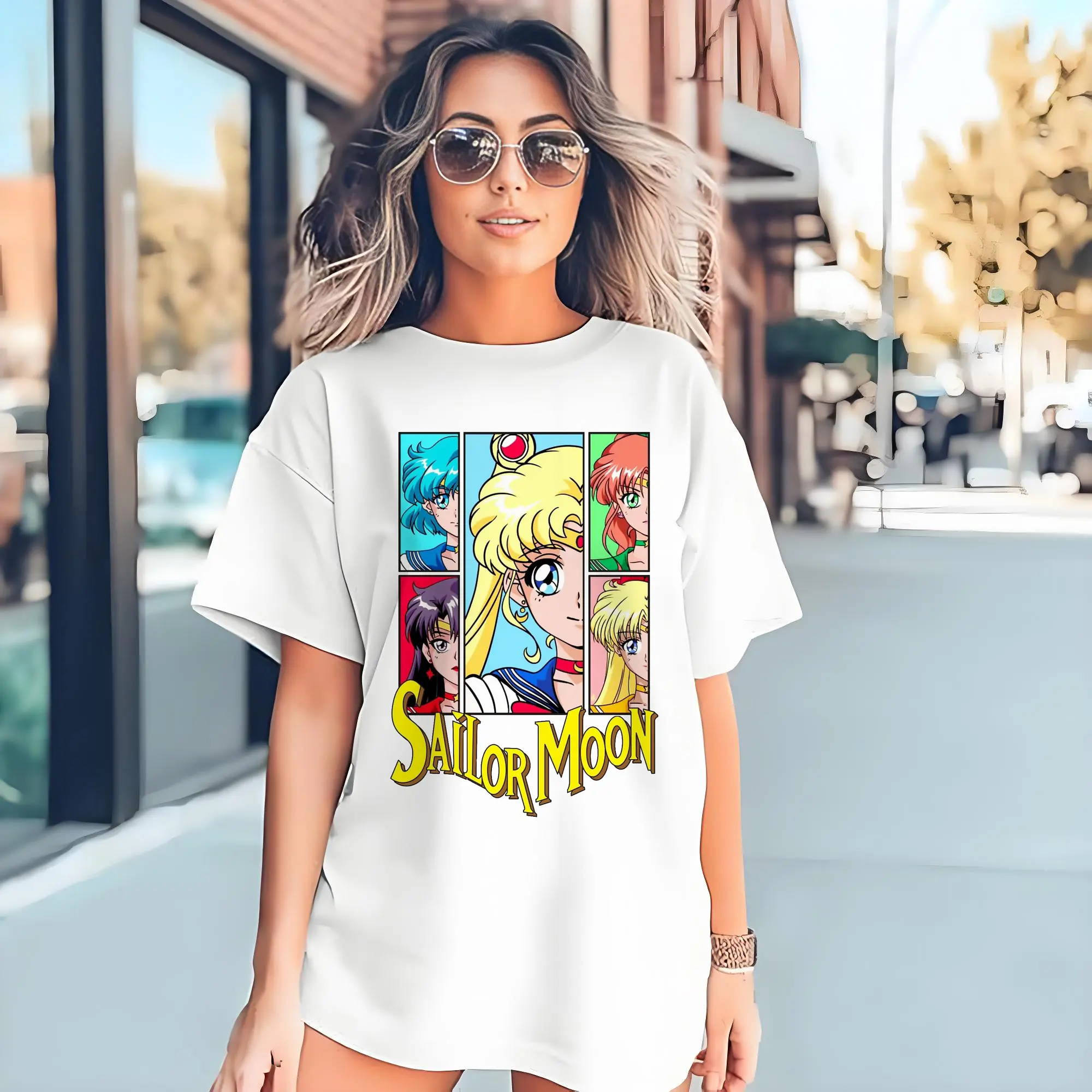 Sailor Moon Group Characters Classic Anime DIY Shirt