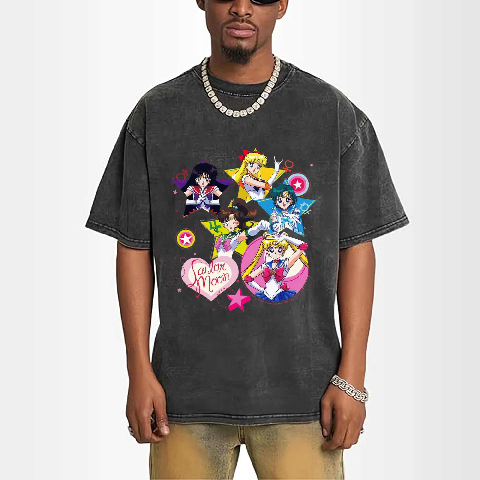 Sailor Moon Group Characters Cute Style DIY Shirt