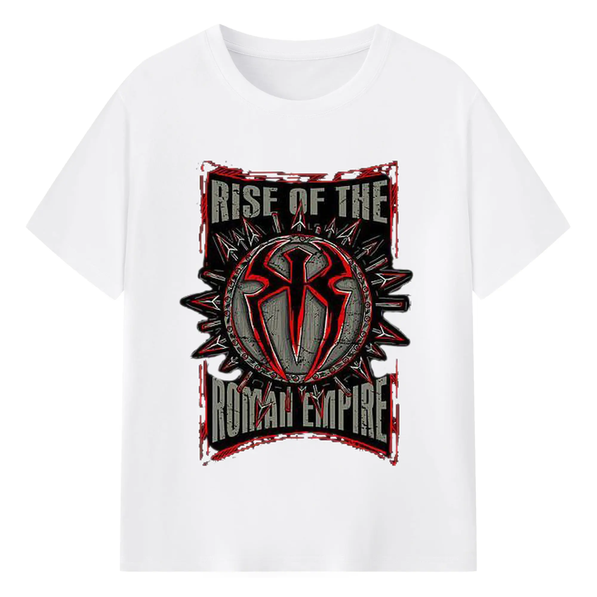 Roman Reigns “Rise of the Roman Empire” WWE DIY Shirt - 180g Cotton T-Shirt With Front Heat Transfer Print – Soft, Lightweight, Fitted Design – Comfortable Casual Wear For Sports & Everyday Use