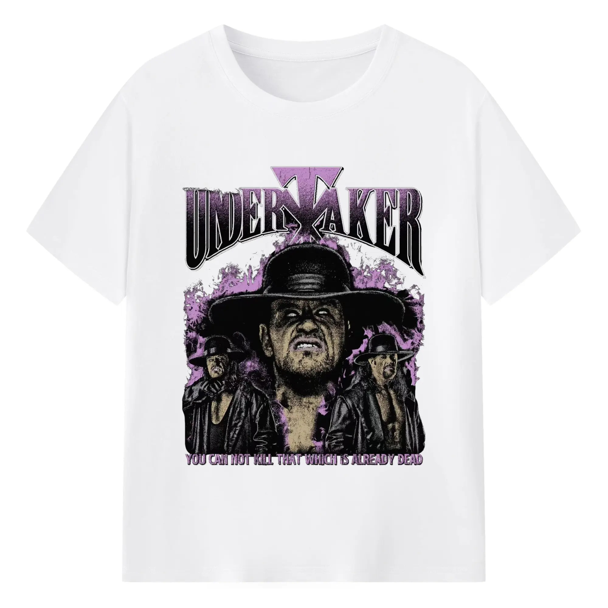 “The Undertaker WWE Hardcore Wrestling” DIY Shirt - 180g Cotton T-Shirt With Front Heat Transfer Print – Soft, Lightweight, Fitted Design – Comfortable Casual Wear For Sports & Everyday Use