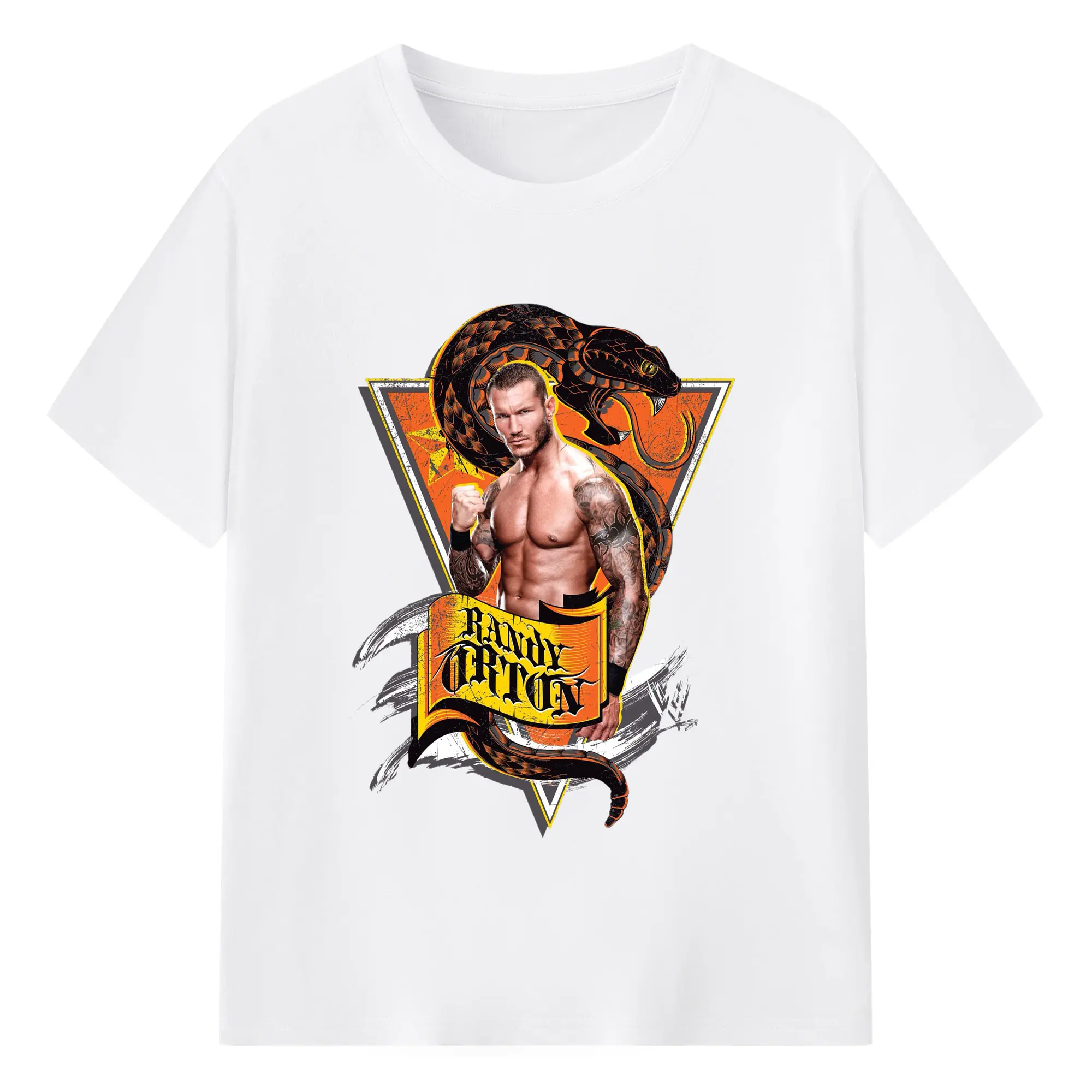 “Randy Orton WWE Viper Hardcore” DIY Shirt - 180g Cotton T-Shirt With Front Heat Transfer Print – Soft, Lightweight, Fitted Design – Comfortable Casual Wear For Sports & Everyday Use