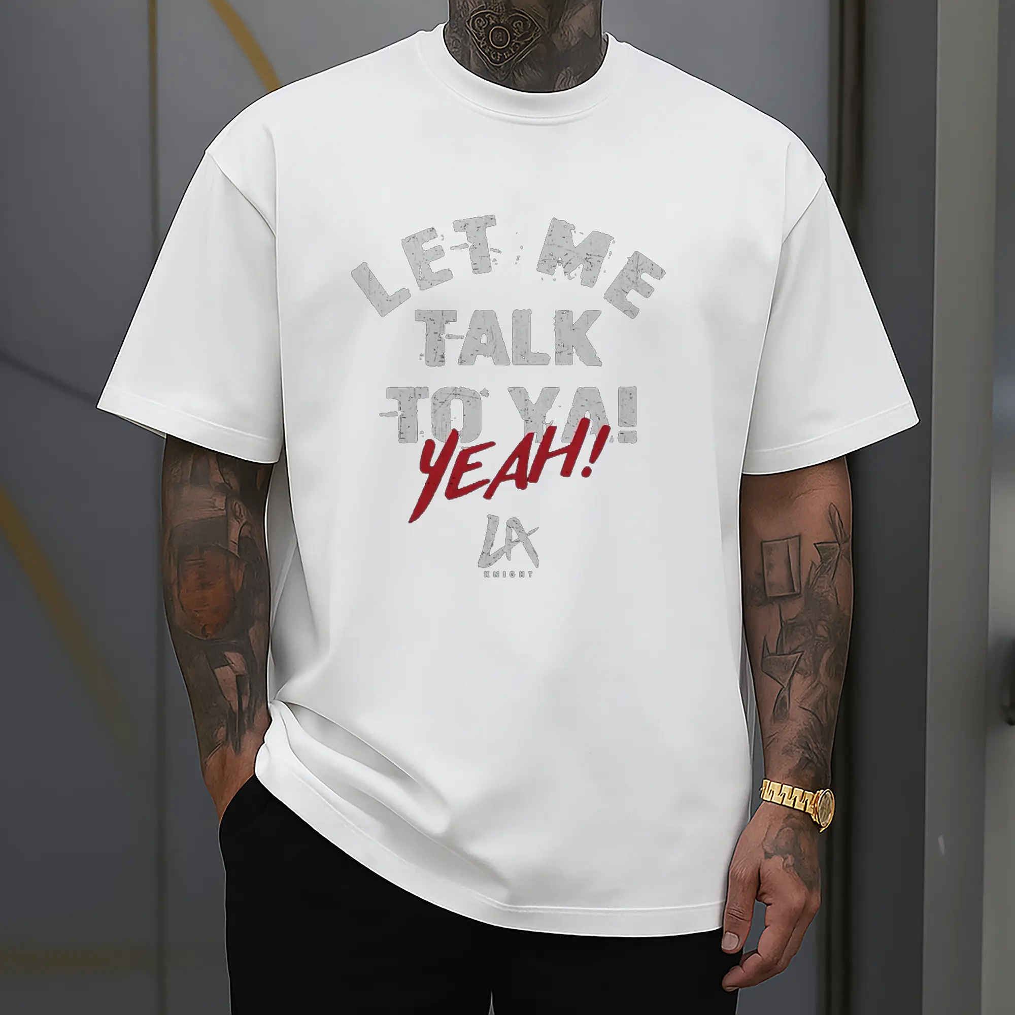 LA Knight “Let Me Talk To Ya! Yeah!” WWE DIY Shirt