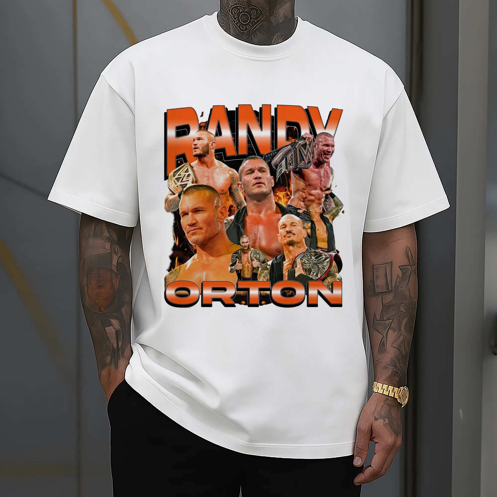 Randy Orton WWE Legend Collage DIY Shirt