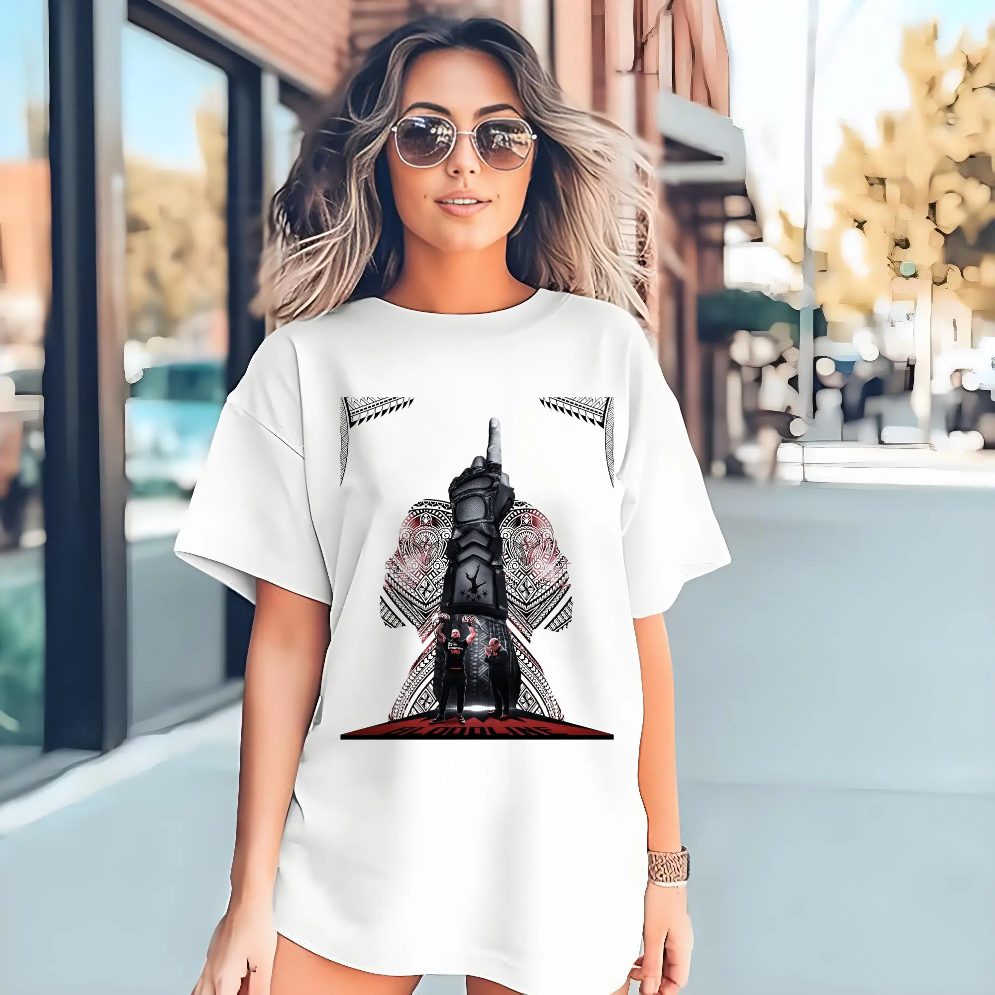 Roman Reigns Bloodline Tribal Hardcore Wrestling DIY Shirt