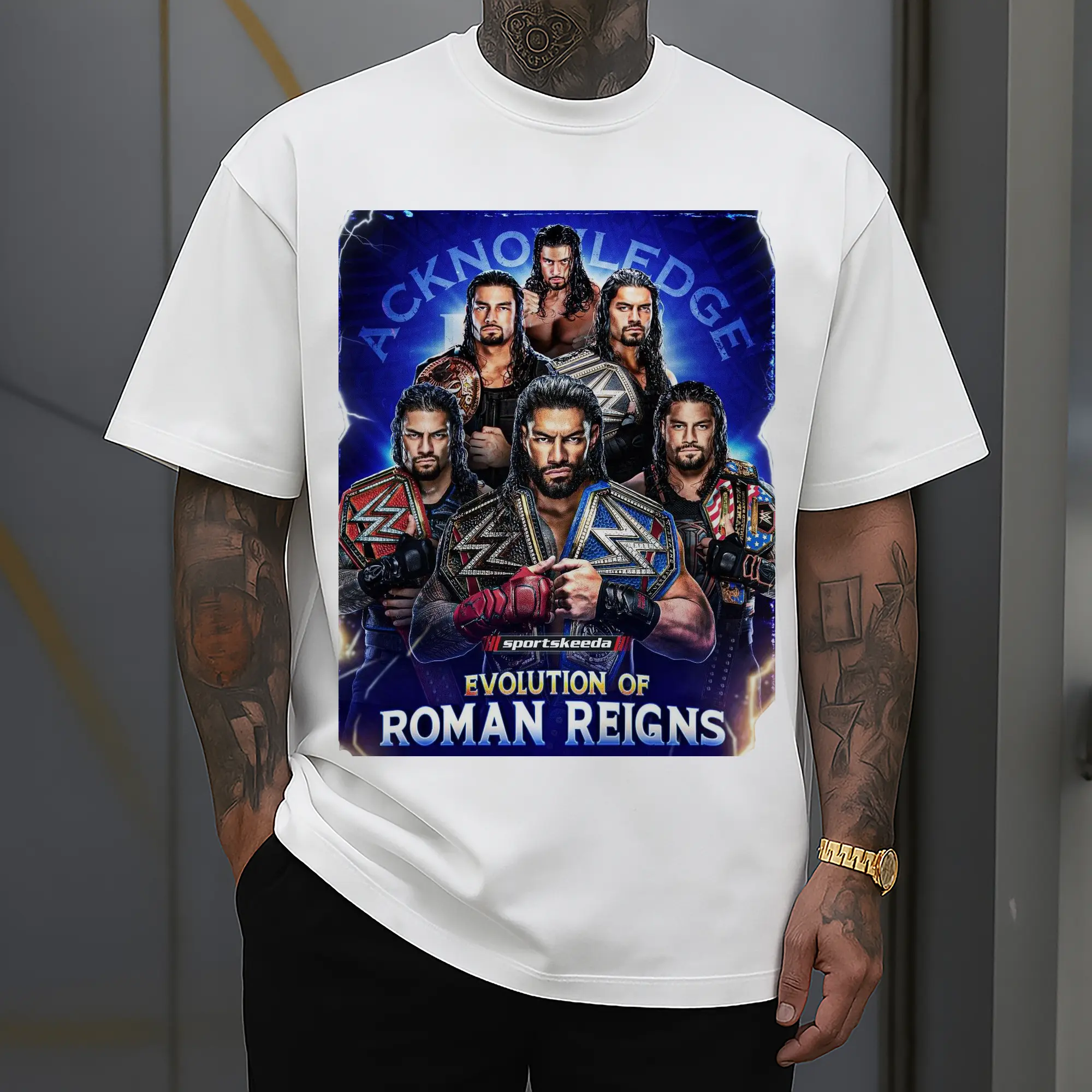 Roman Reigns WWE Evolution Champion DIY Shirt