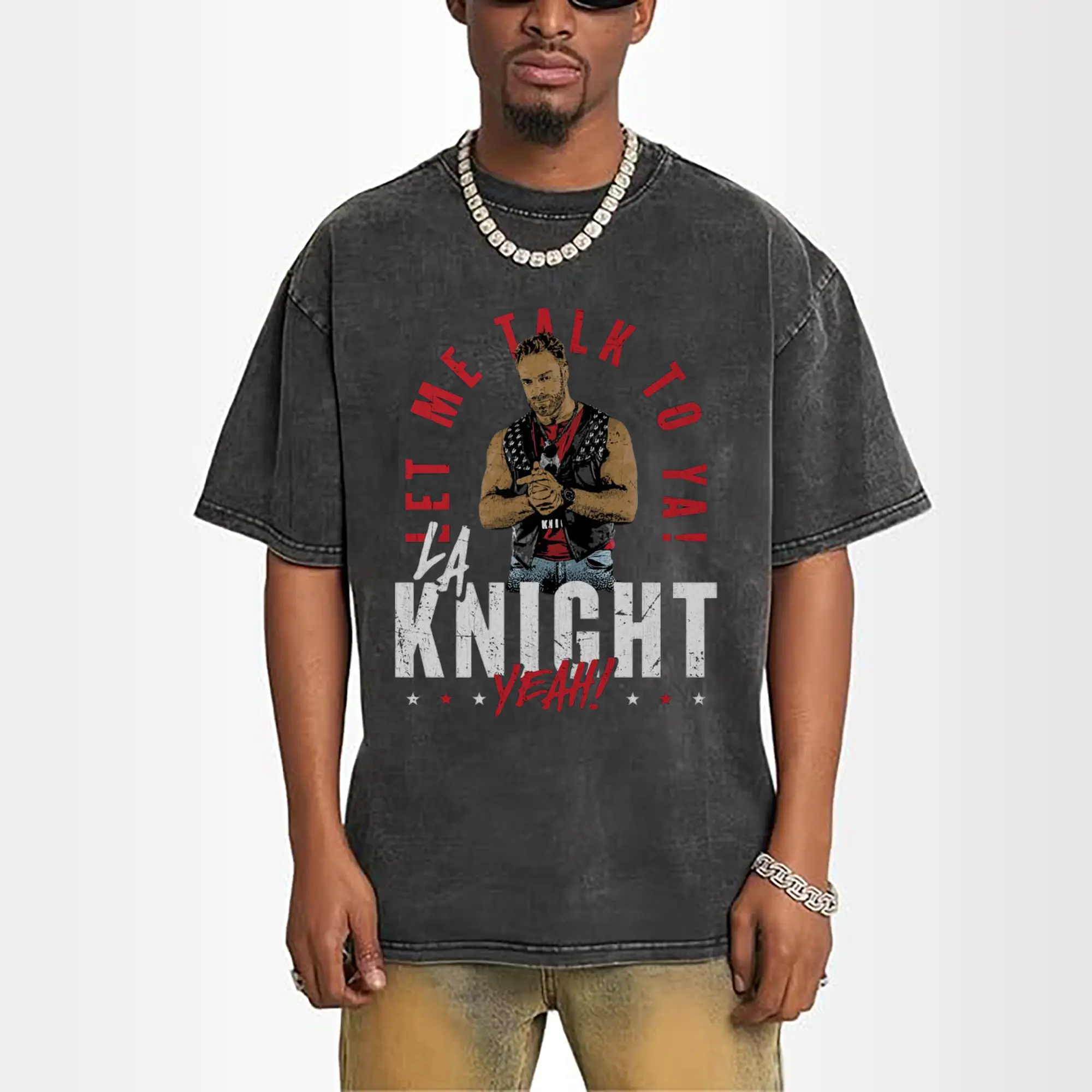 “WWE LA Knight Signature Slogan & Retro Style” DIY Shirt