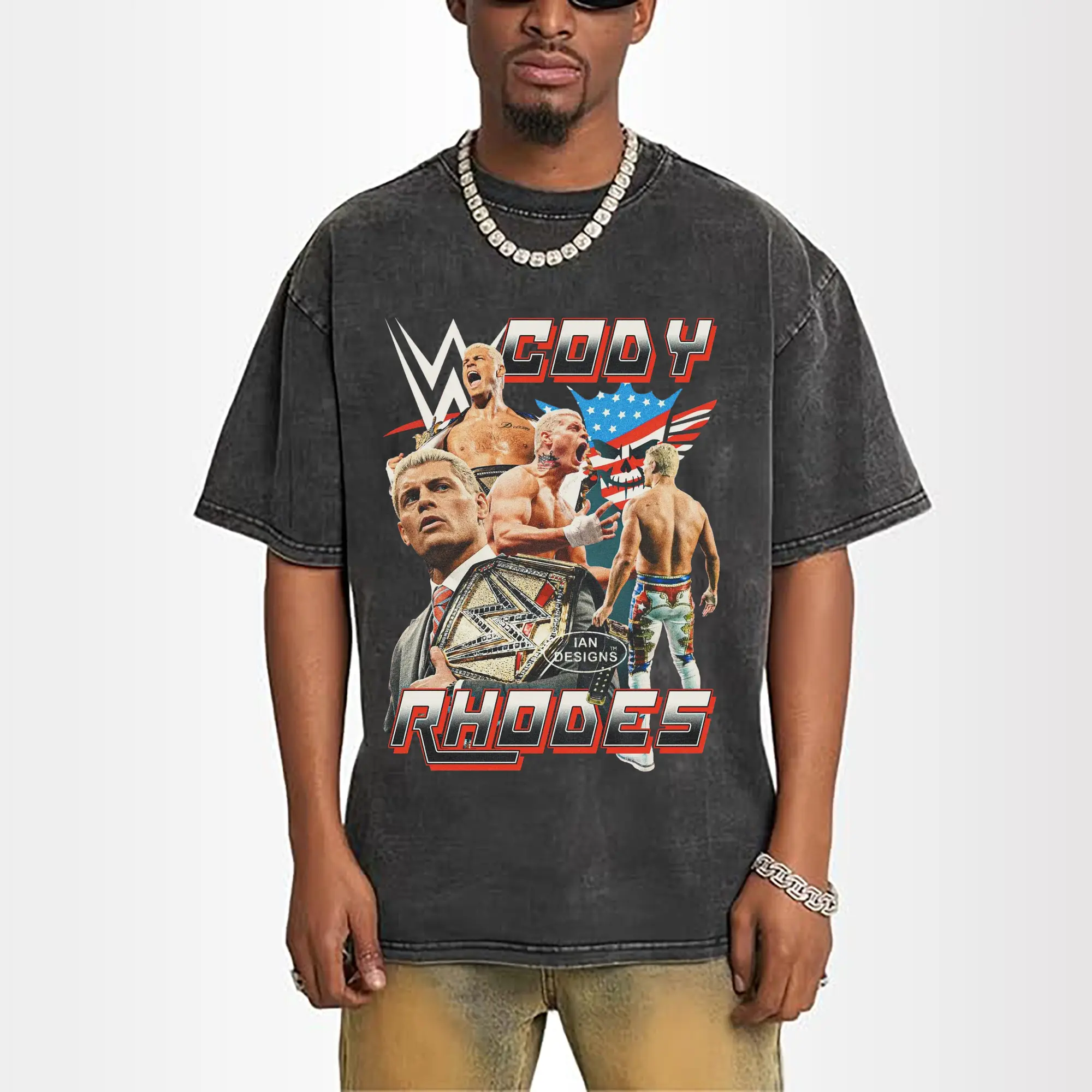 Cody Rhodes WWE Champion Collage DIY Shirt