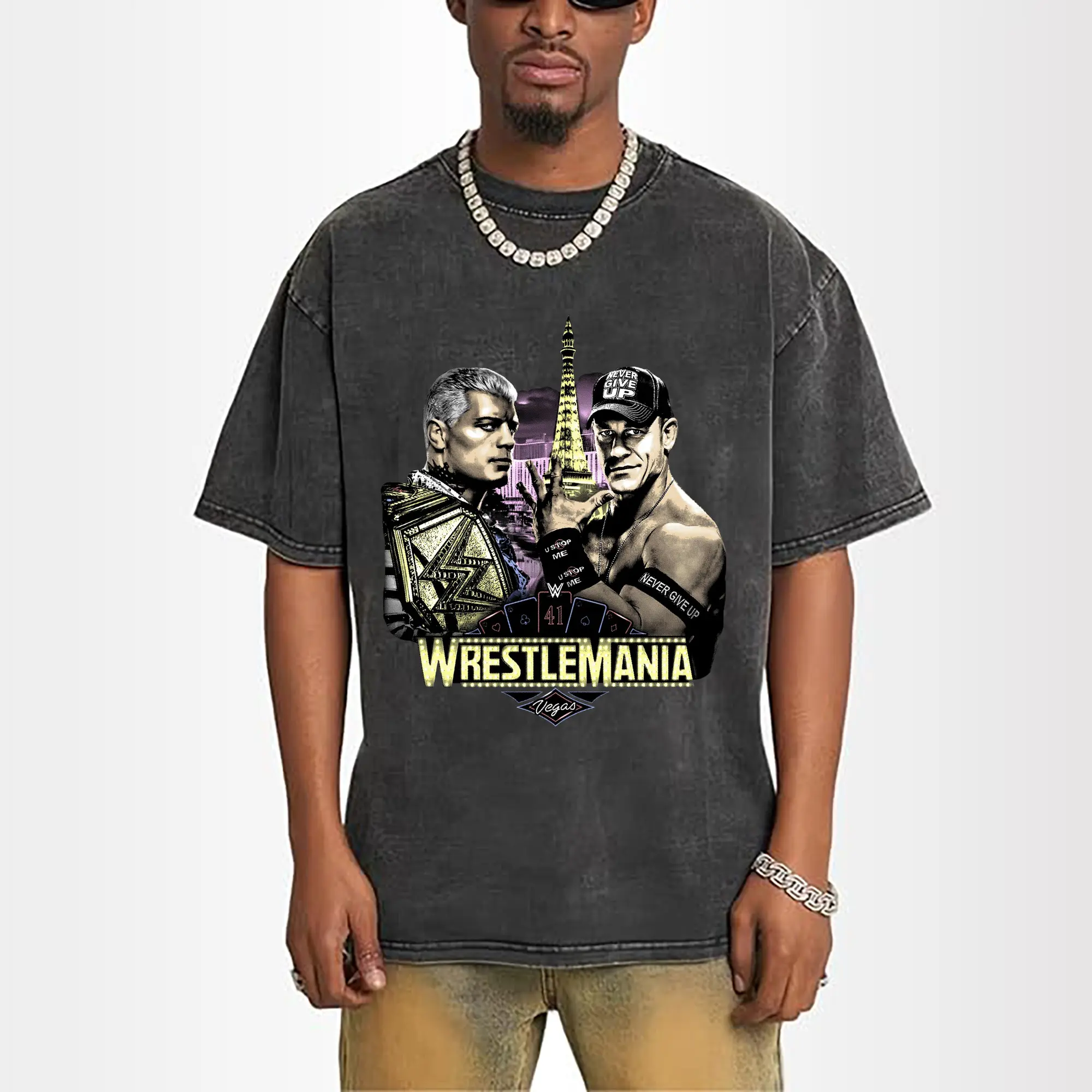 John Cena&Cody Rhodes WWE WrestleMania Las Vegas Wrestling DIY Shirt