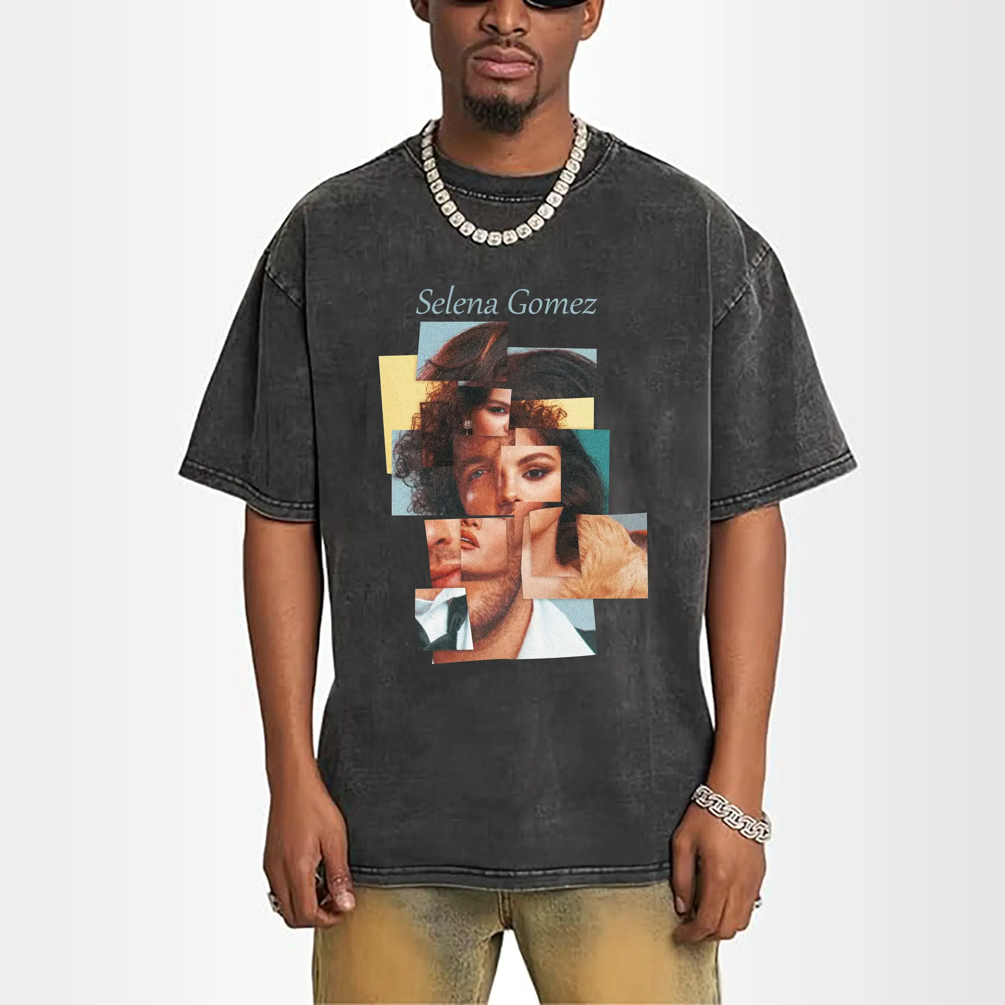 Selena Gomez Abstract Art Collage DIY