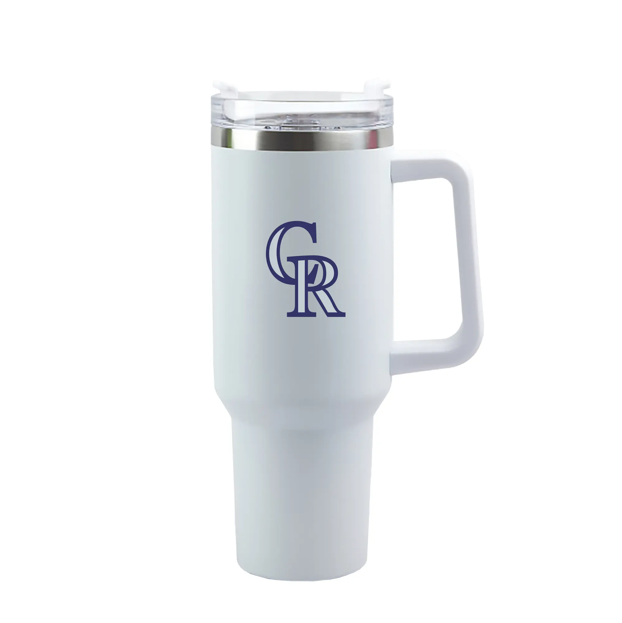 Colorado Rockies Team Logo - 40oz Handle Car Tumbler – Durable Stainless Steel Travel Mug With UV Print – Double Wall Insulated, Fits Most Car Cup Holders