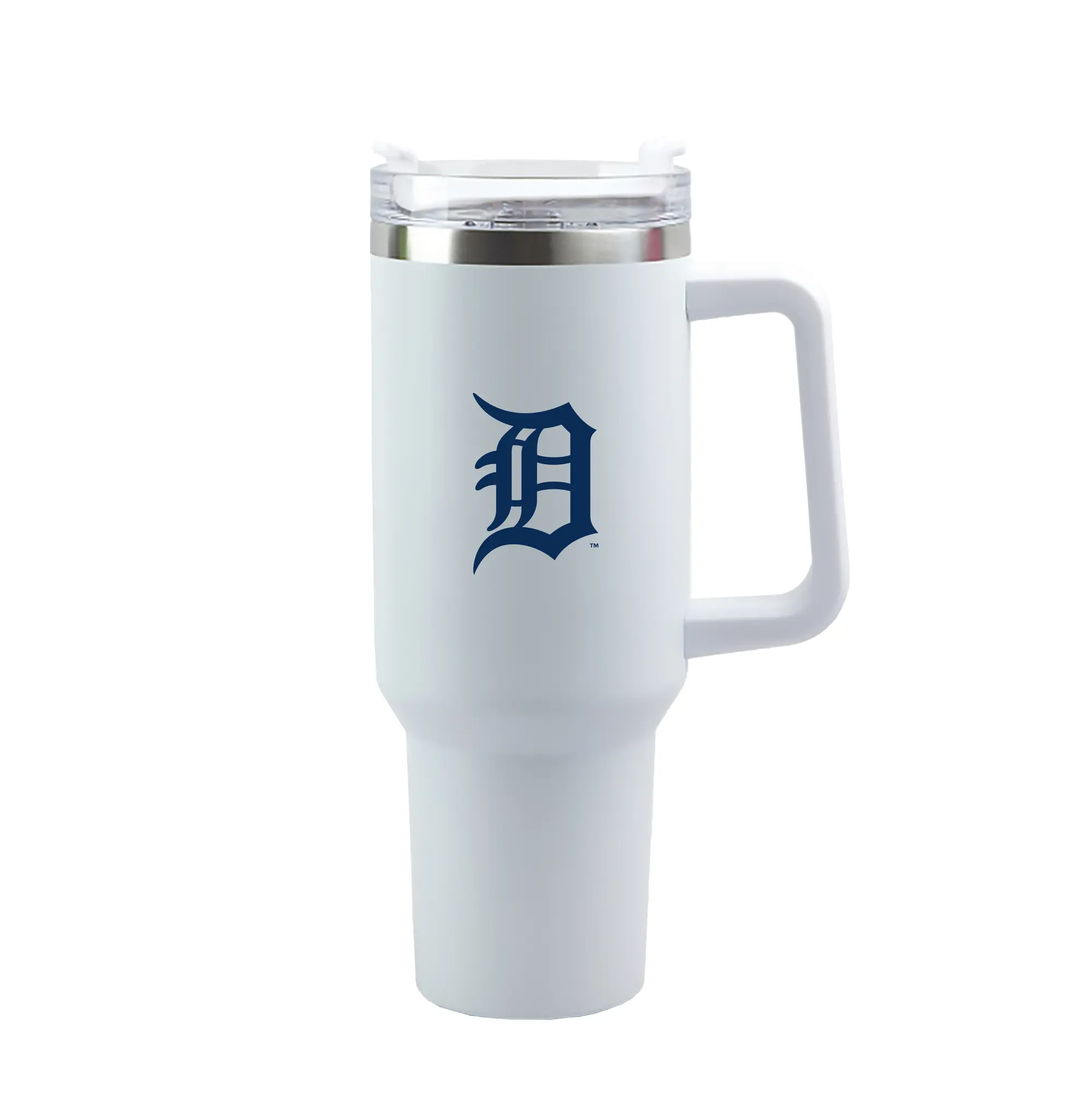 Detroit Tigers Team Logo - 40oz Handle Car Tumbler – Durable Stainless Steel Travel Mug With UV Print – Double Wall Insulated, Fits Most Car Cup Holders
