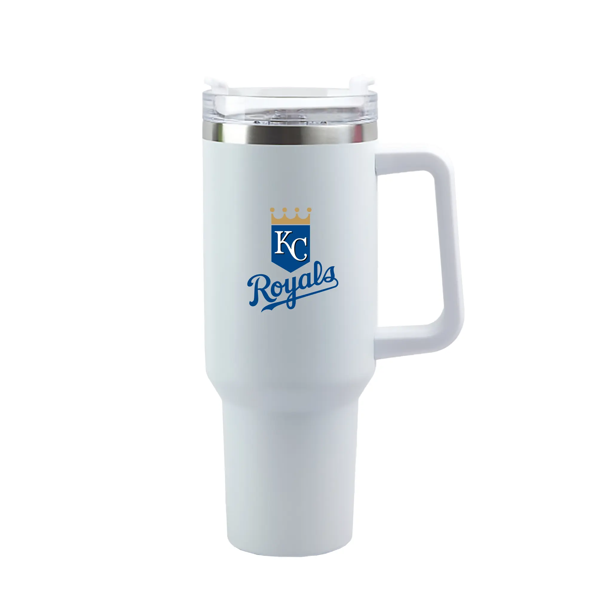 Kansas City Royals Team Logo - 40oz Handle Car Tumbler – Durable Stainless Steel Travel Mug With UV Print – Double Wall Insulated, Fits Most Car Cup Holders