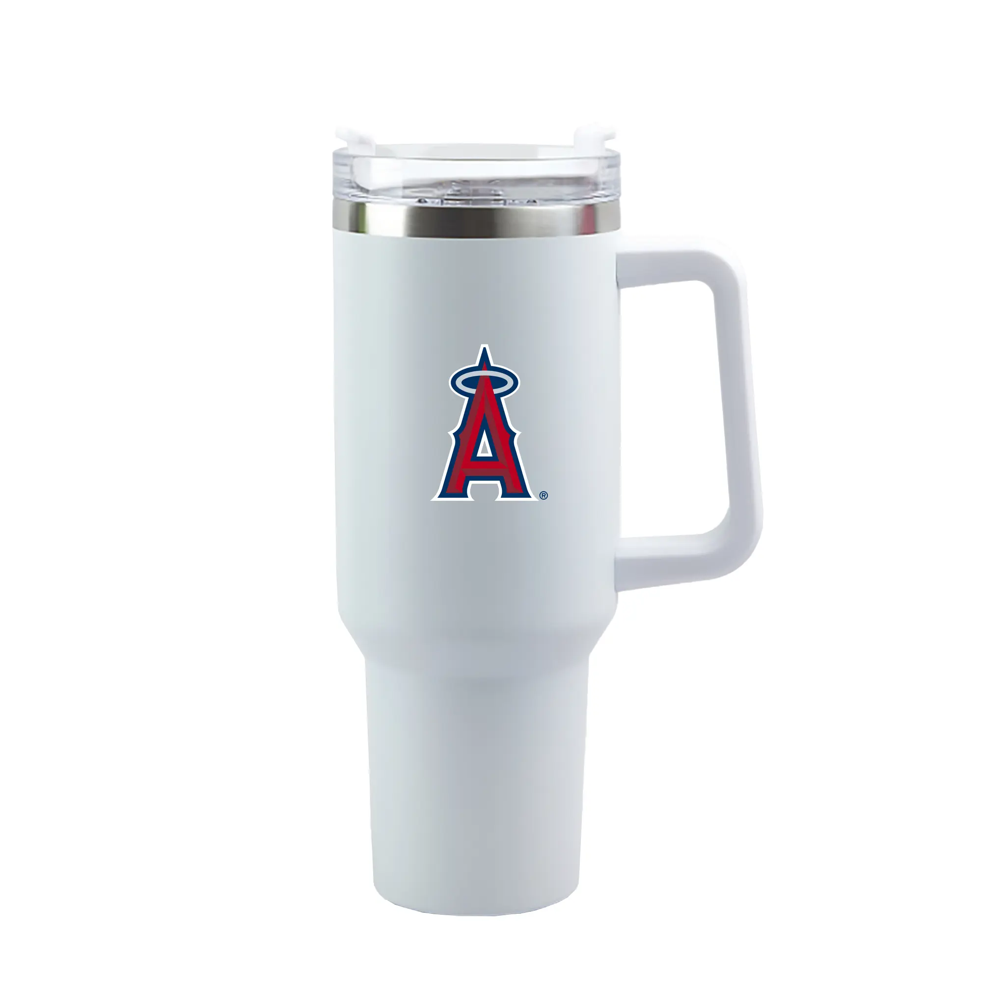 Los Angeles Angels Team Logo - 40oz Handle Car Tumbler – Durable Stainless Steel Travel Mug With UV Print – Double Wall Insulated, Fits Most Car Cup Holders