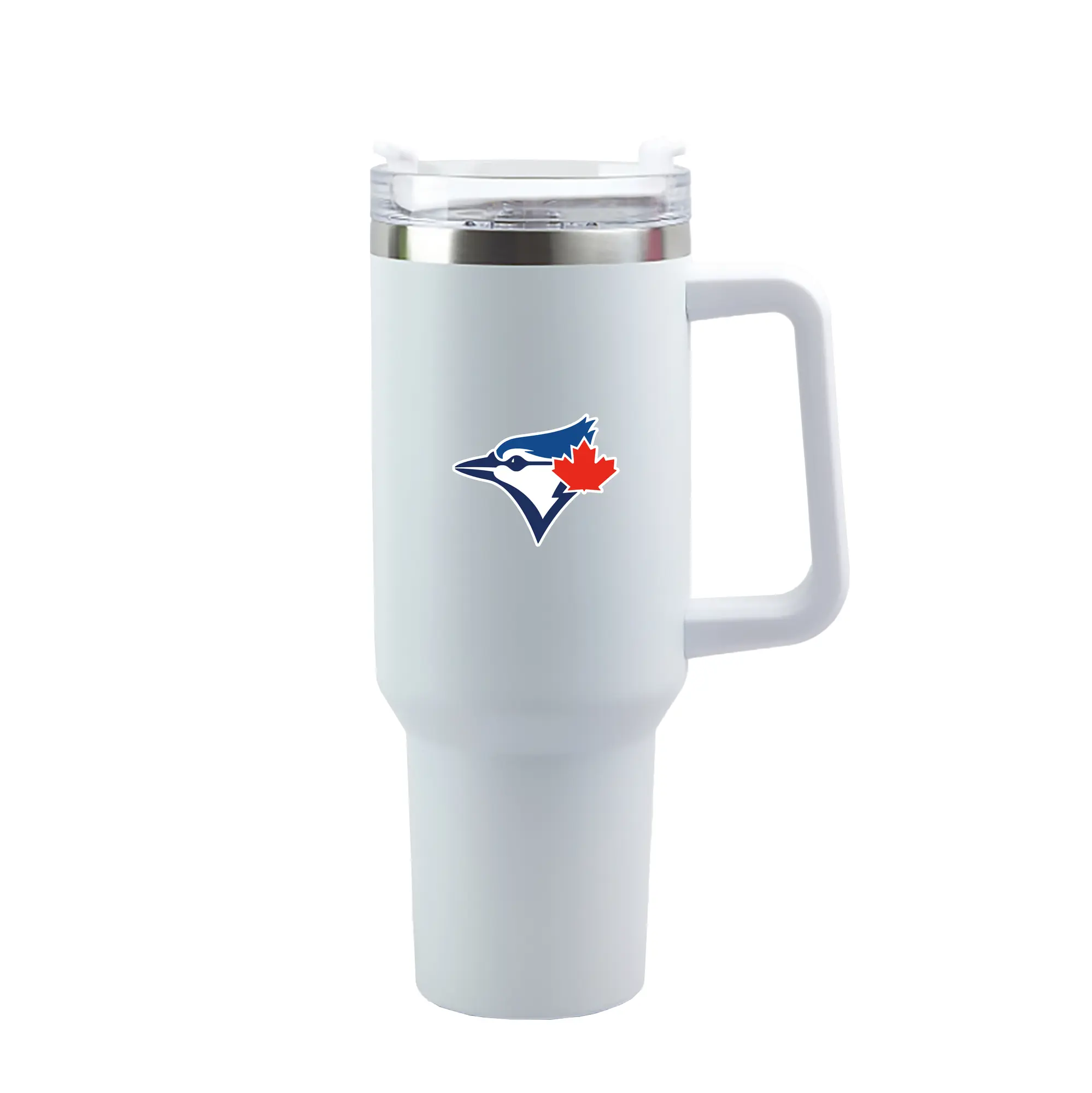 Toronto Blue Jays Team Logo - 40oz Handle Car Tumbler – Durable Stainless Steel Travel Mug With UV Print – Double Wall Insulated, Fits Most Car Cup Holders