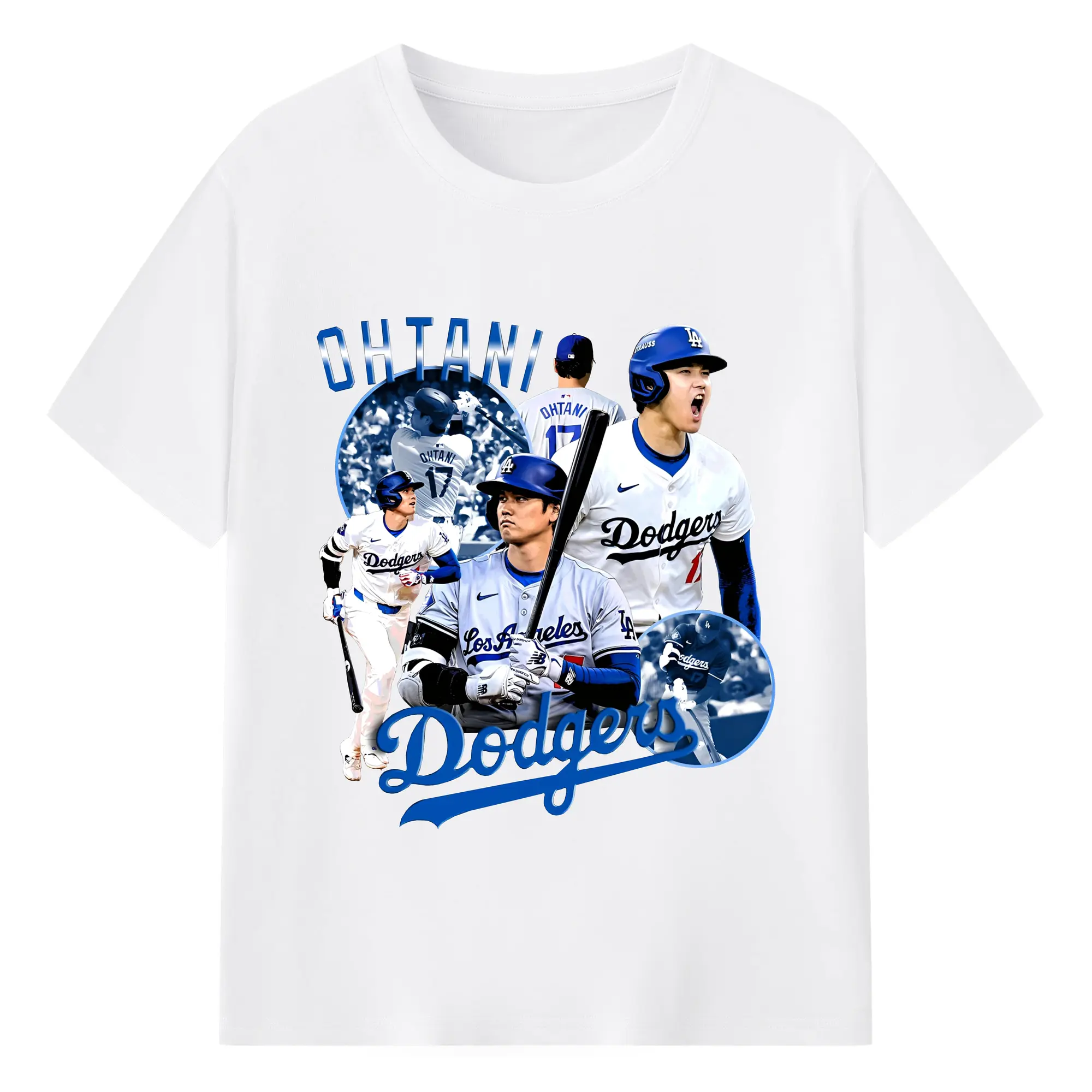 “Shohei Ohtani Dodgers MLB” Baseball Star DIY Shirt - 180g Cotton T-Shirt With Front Heat Transfer Print – Soft, Lightweight, Fitted Design – Comfortable Casual Wear For Sports & Everyday Use
