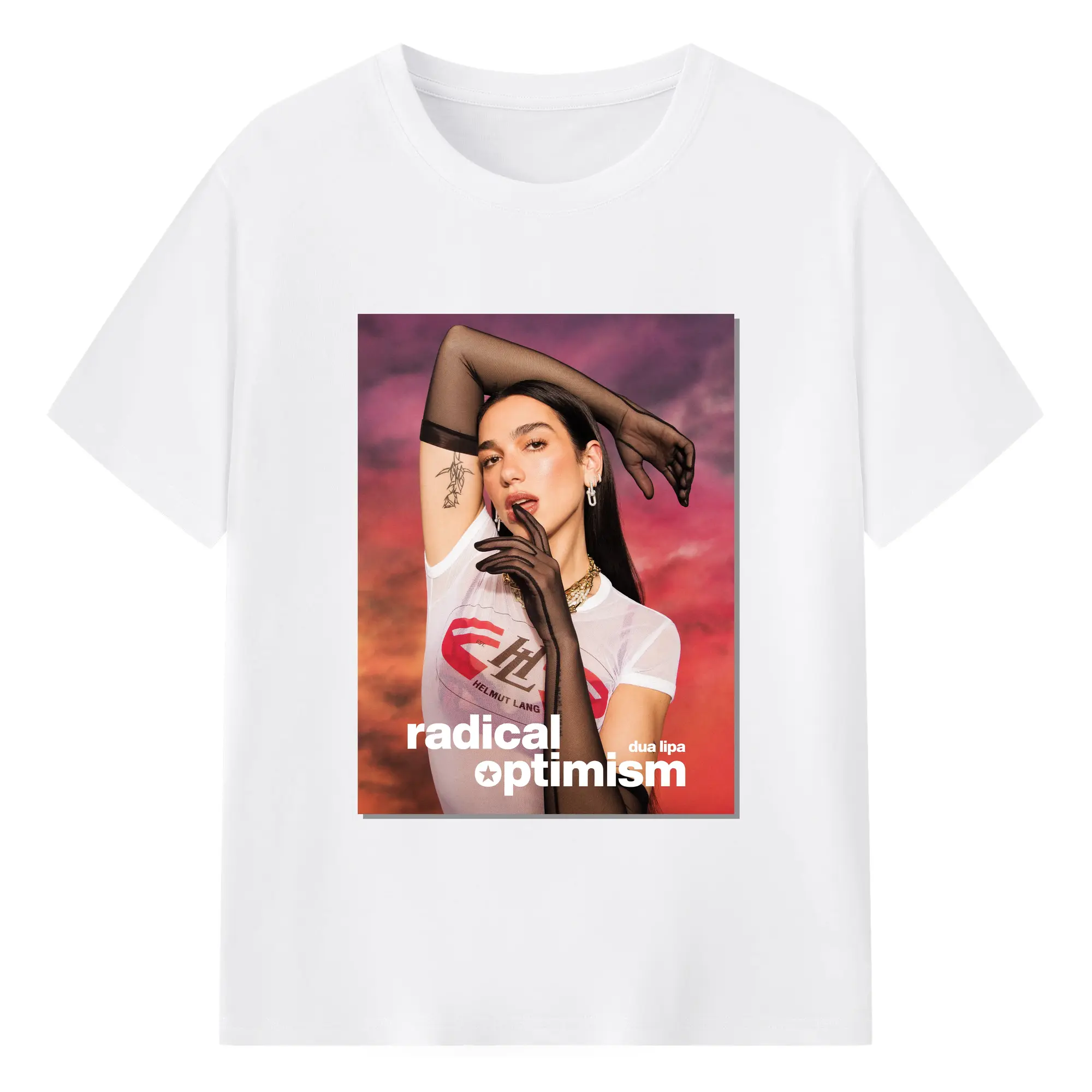 “Dua Lipa Radical Optimism” Music Fashion DIY Shirt - 180g Cotton T-Shirt With Front Heat Transfer Print – Soft, Lightweight, Fitted Design – Comfortable Casual Wear For Sports & Everyday Use